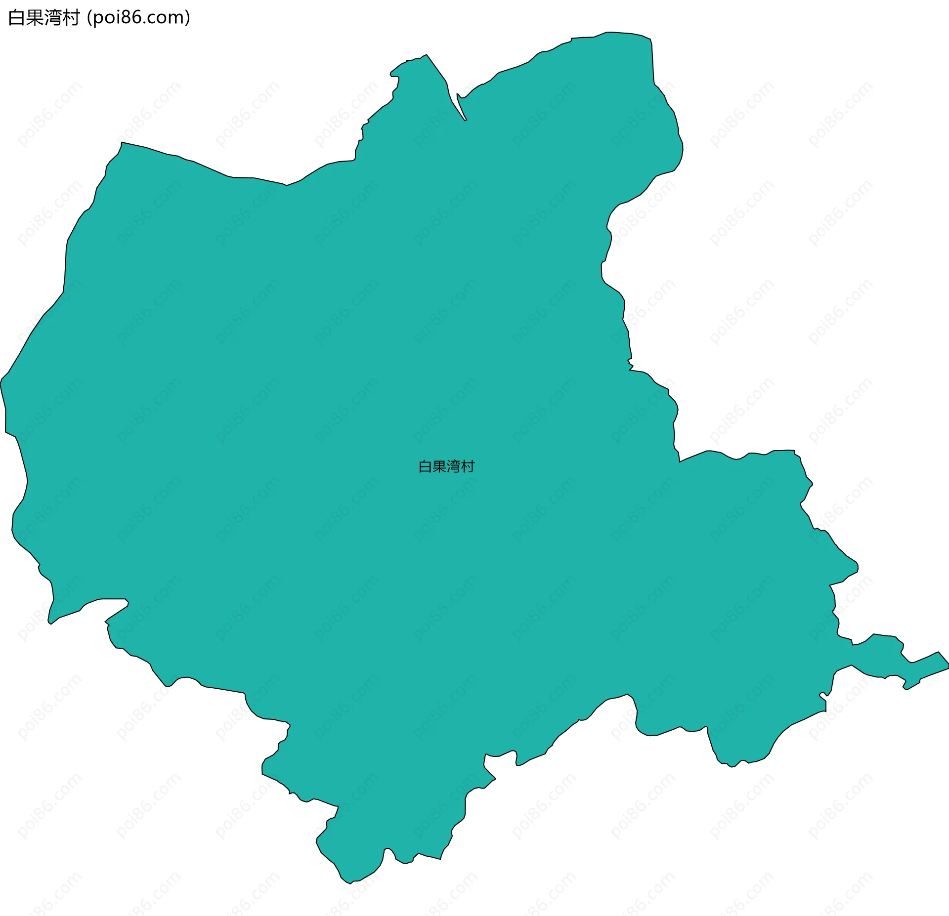 白果湾村边界地图