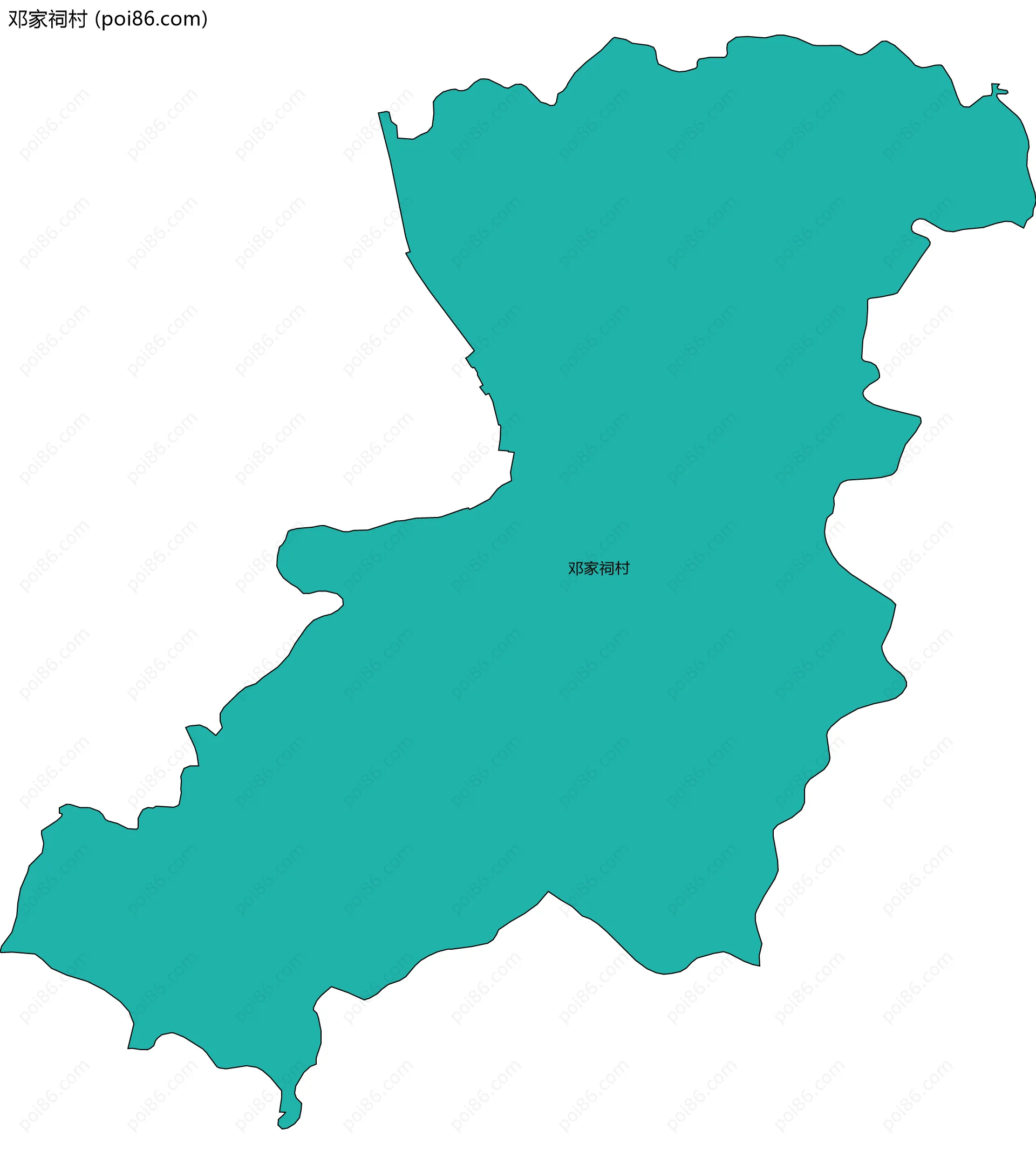 邓家祠村边界地图