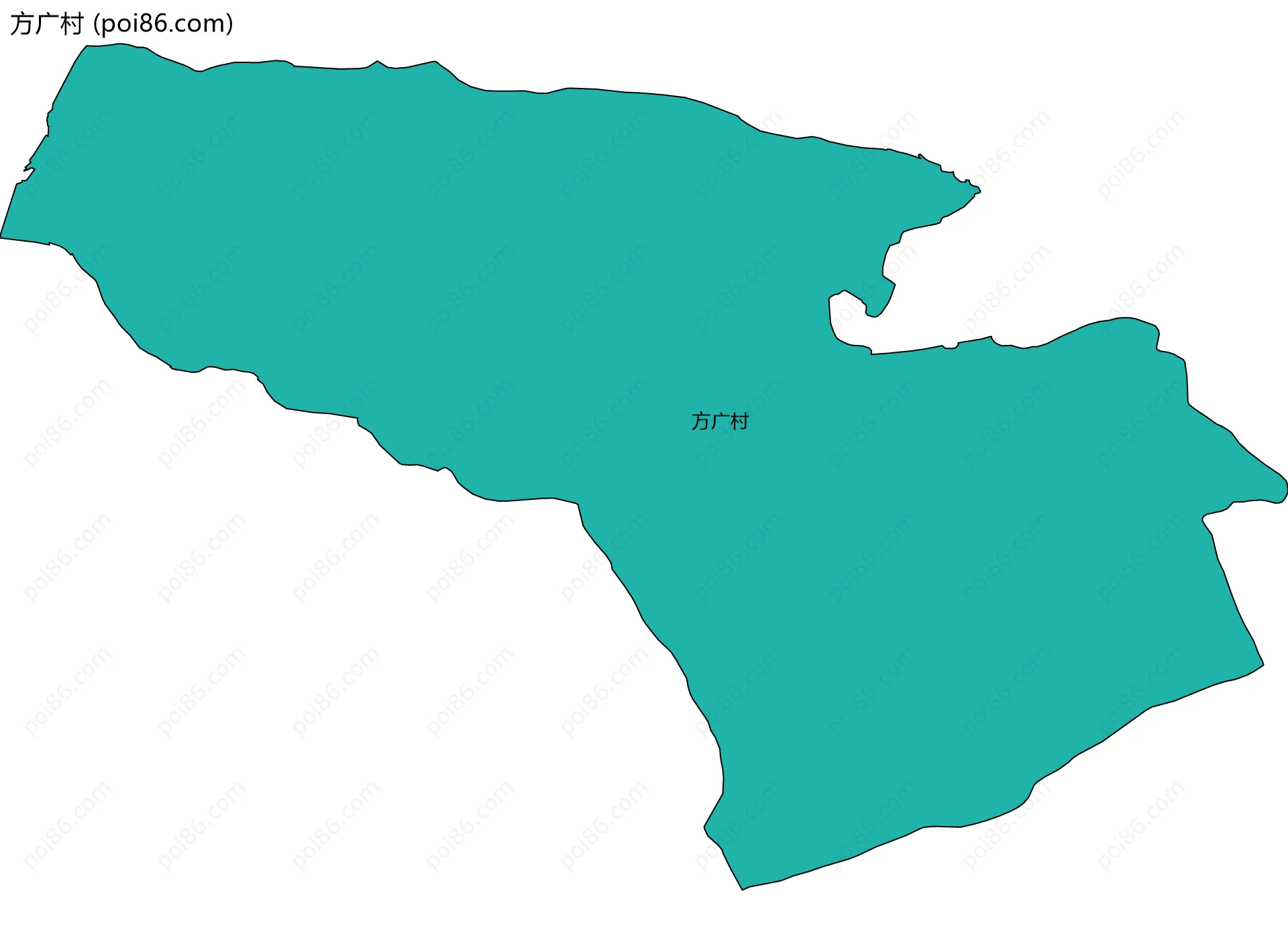 方广村边界地图