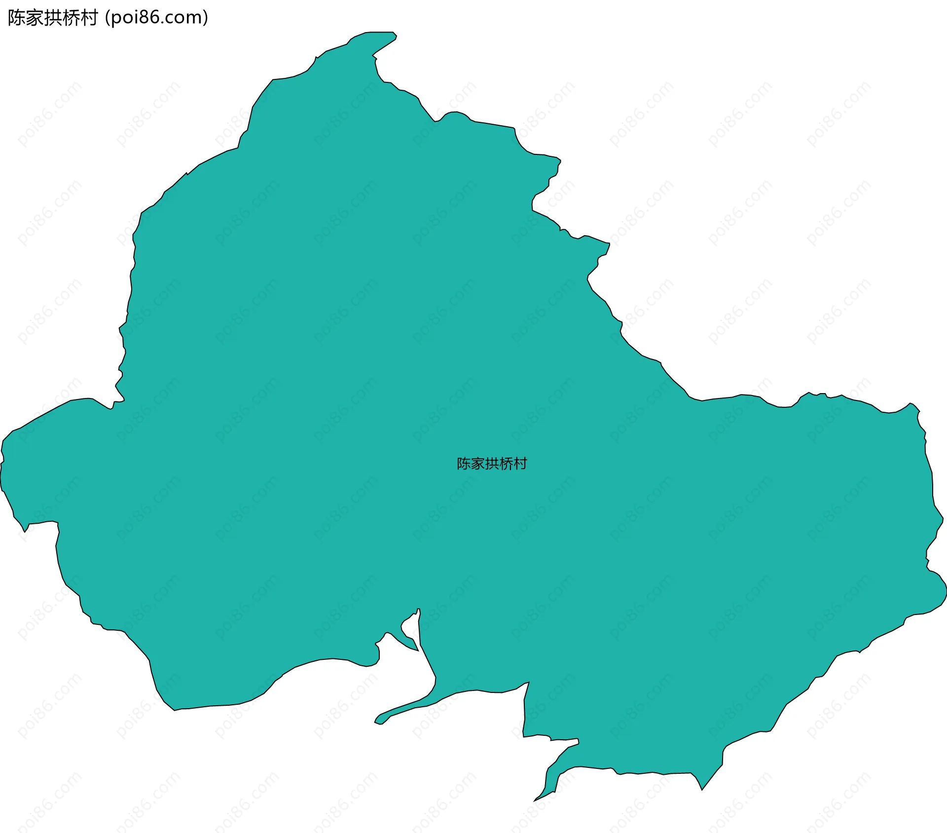 陈家拱桥村边界地图