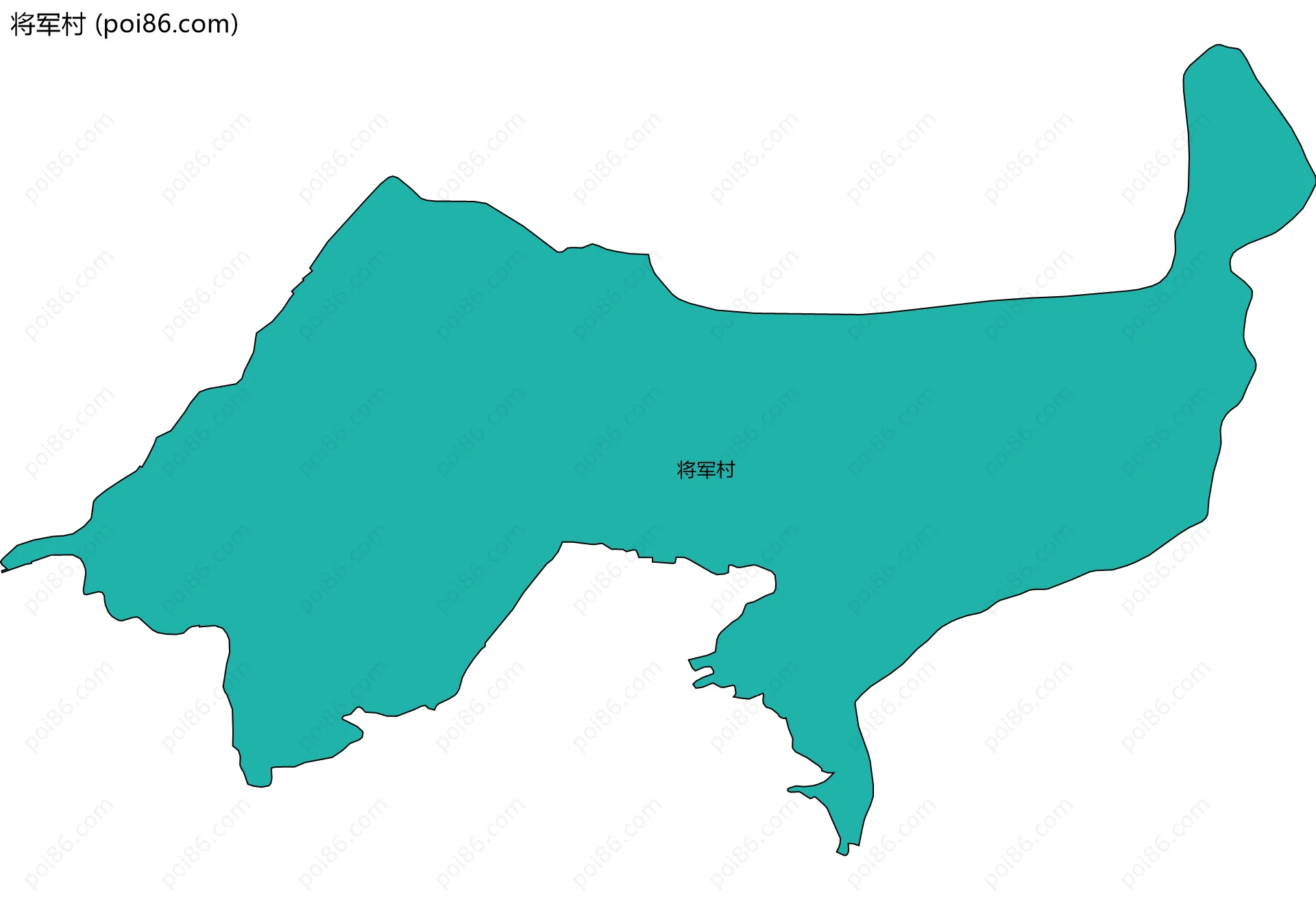 将军村边界地图