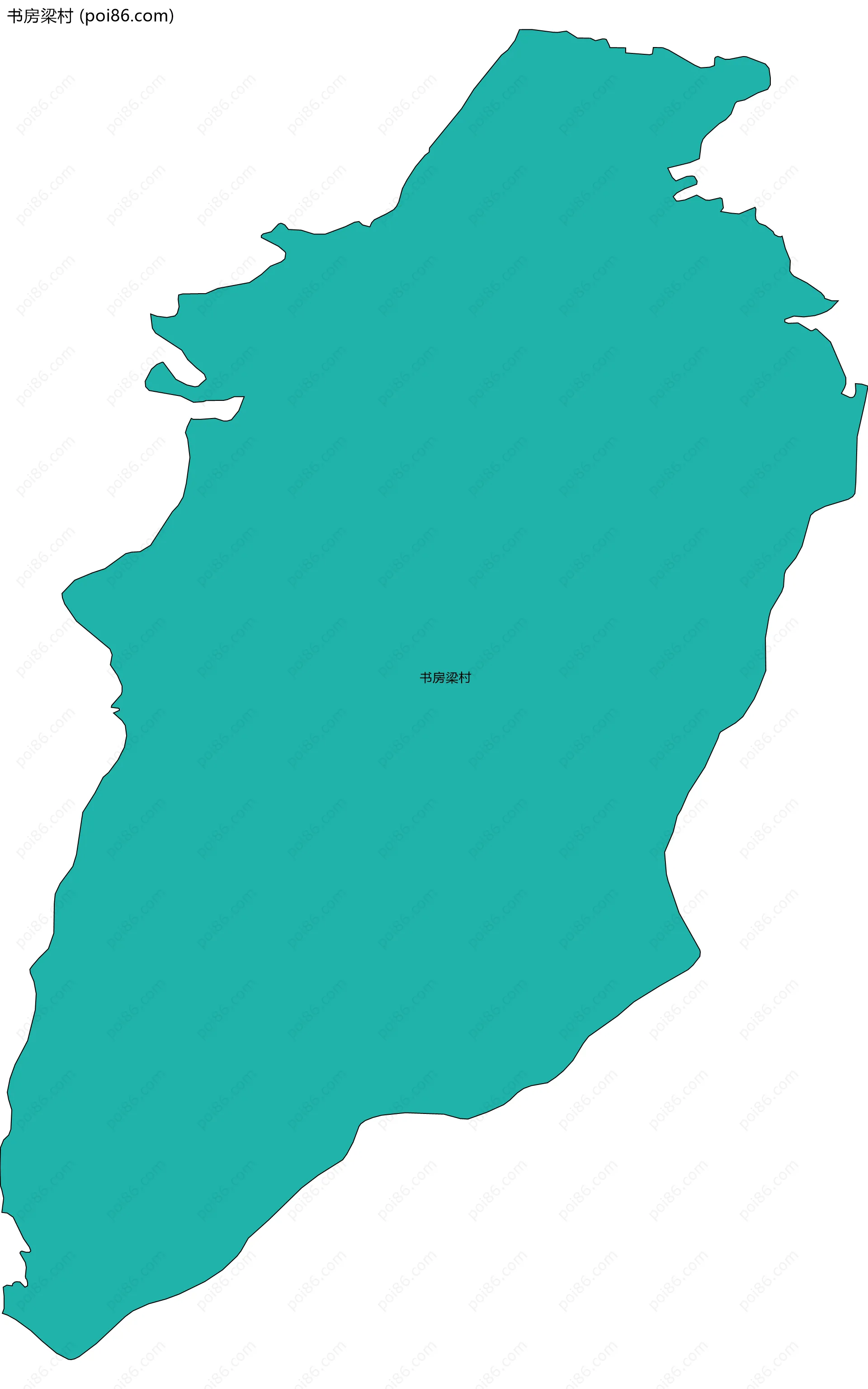 书房梁村边界地图