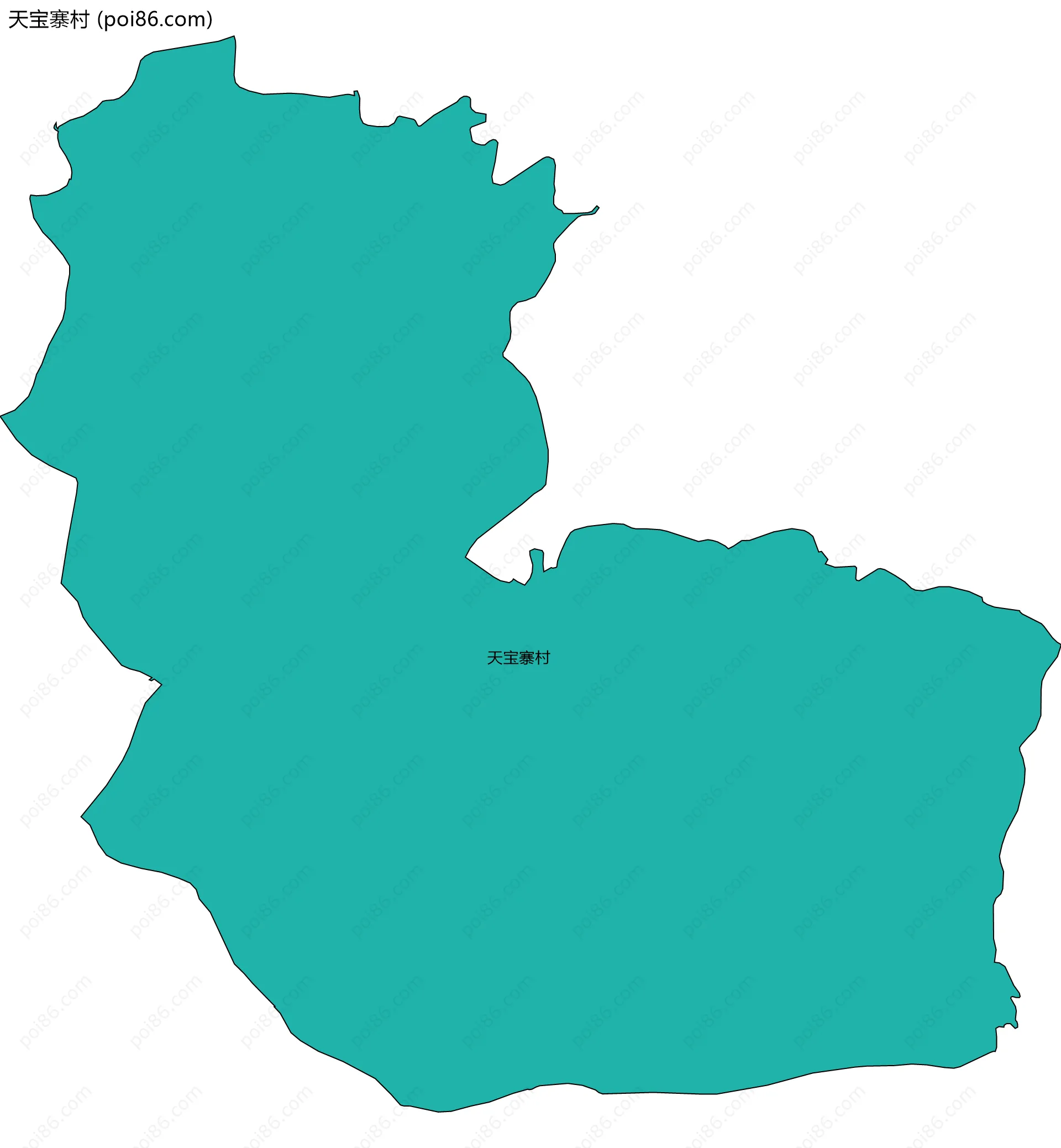 天宝寨村边界地图