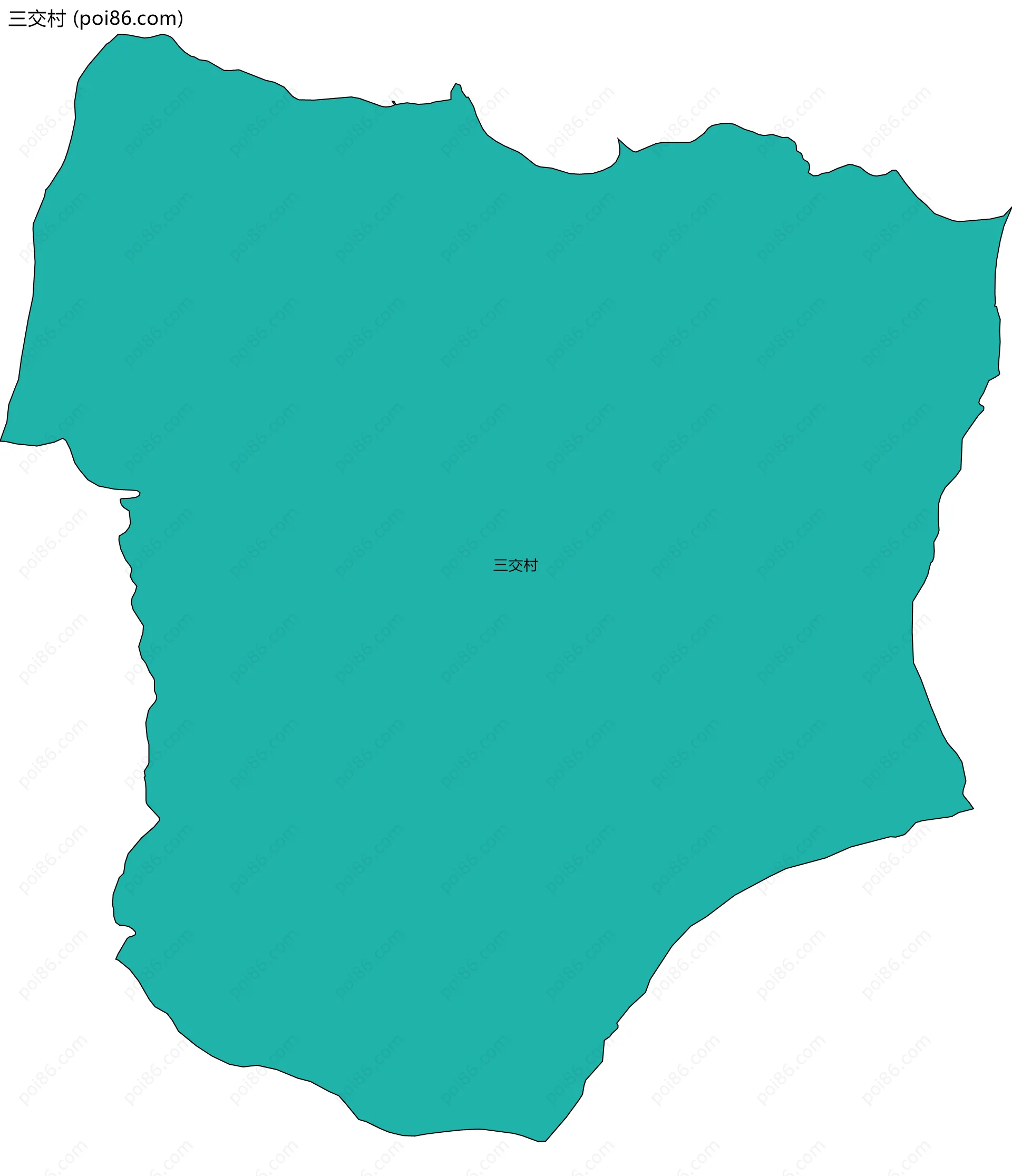 三交村边界地图
