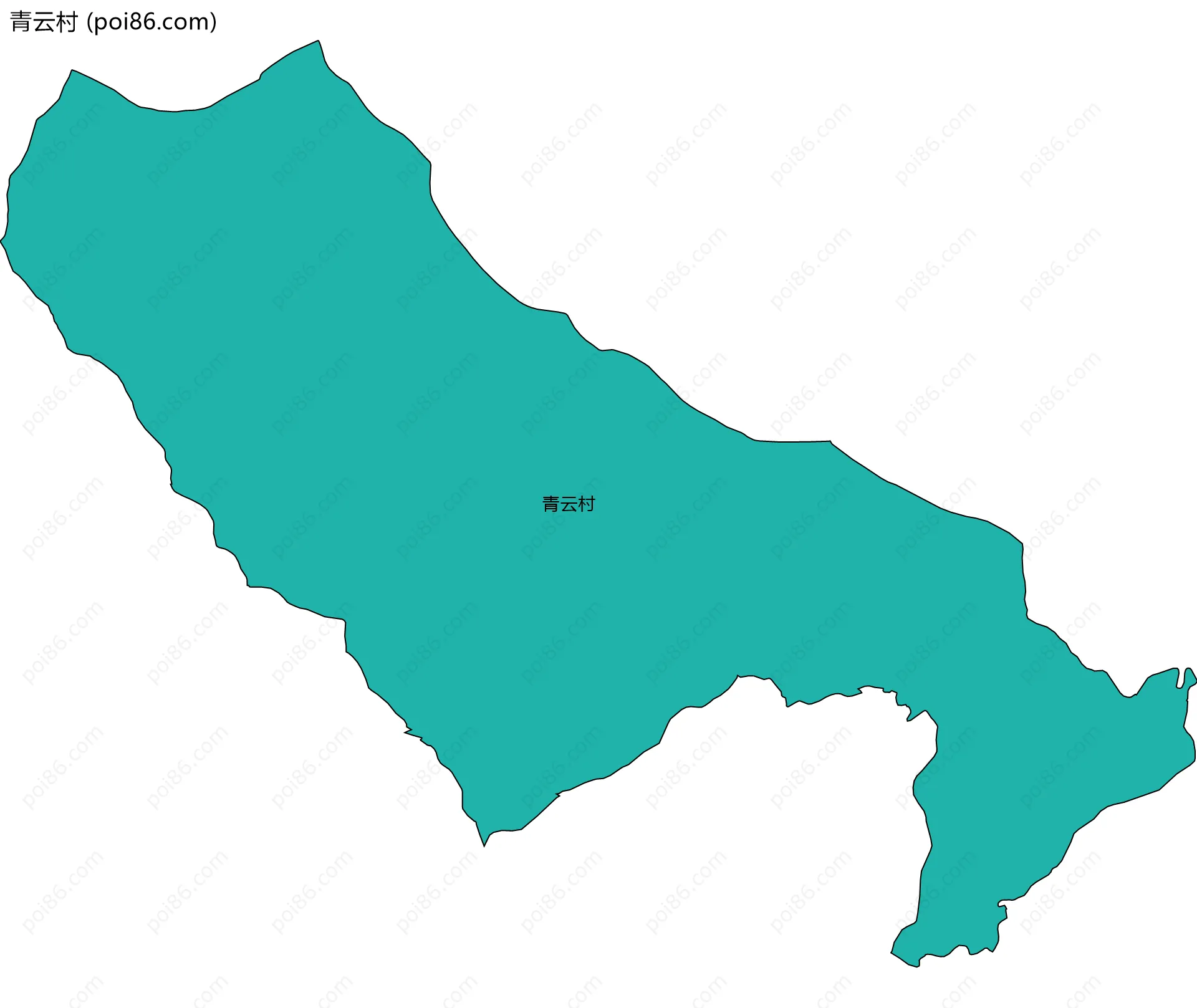 青云村边界地图