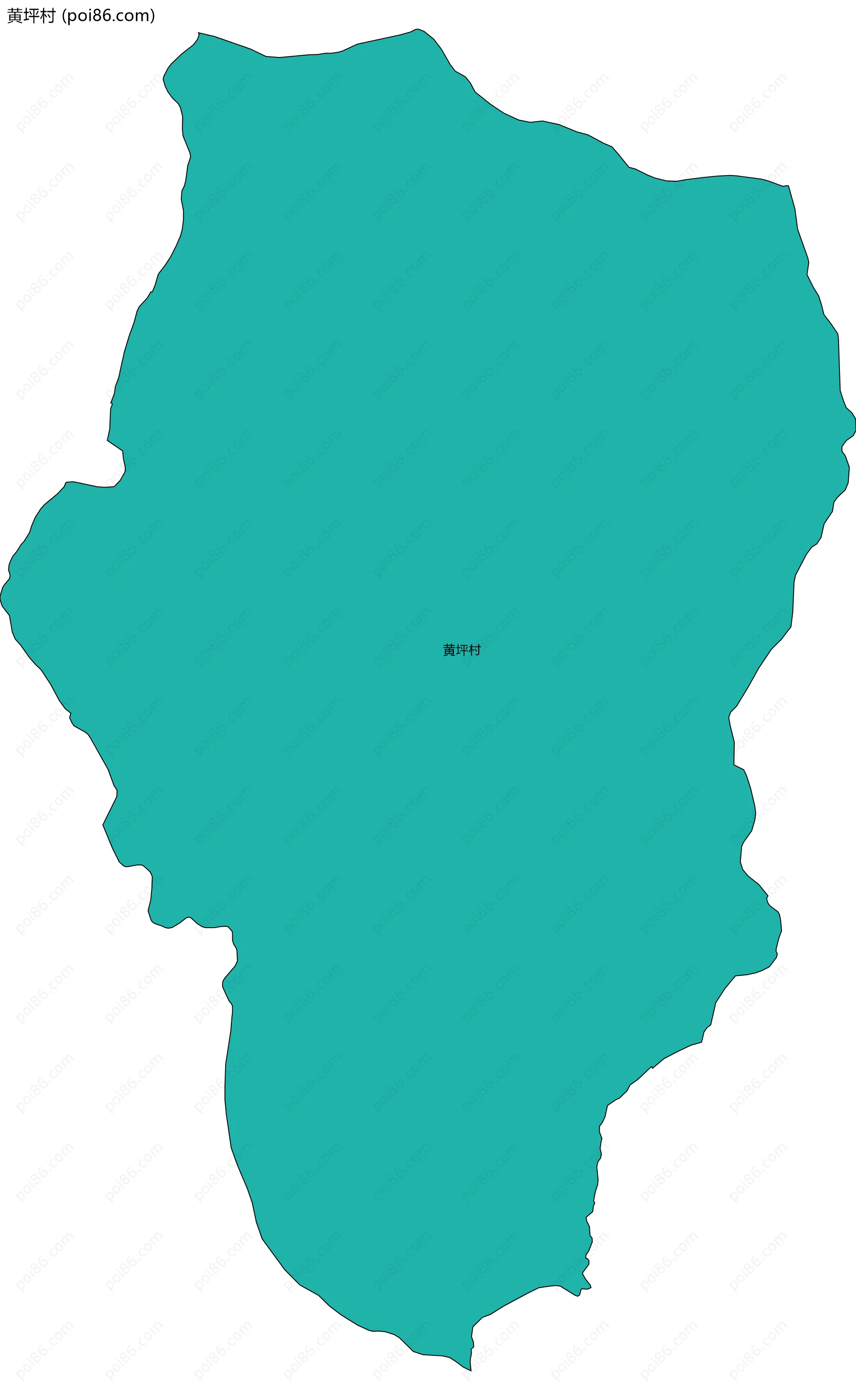 黄坪村边界地图