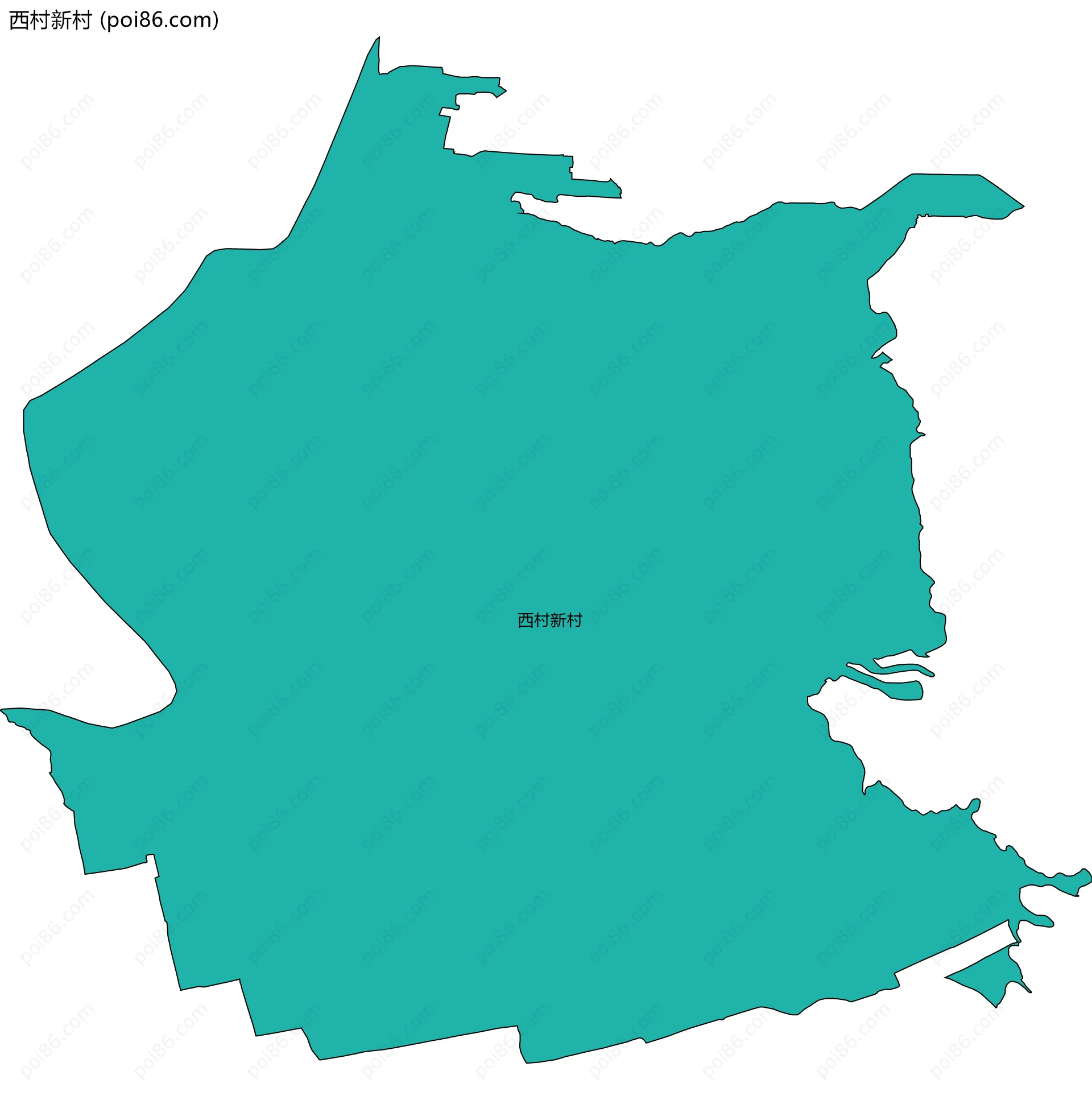 西村新村边界地图