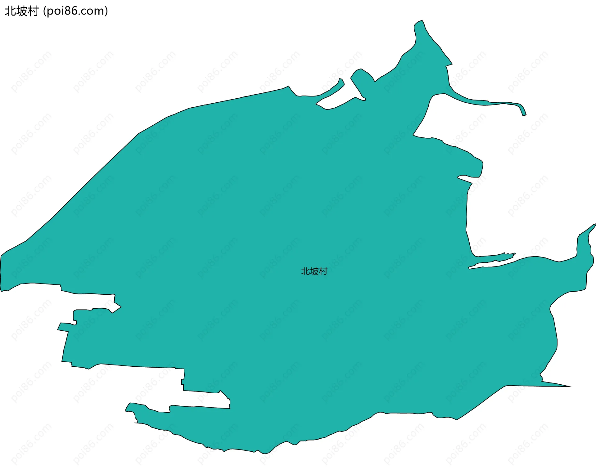 北坡村边界地图