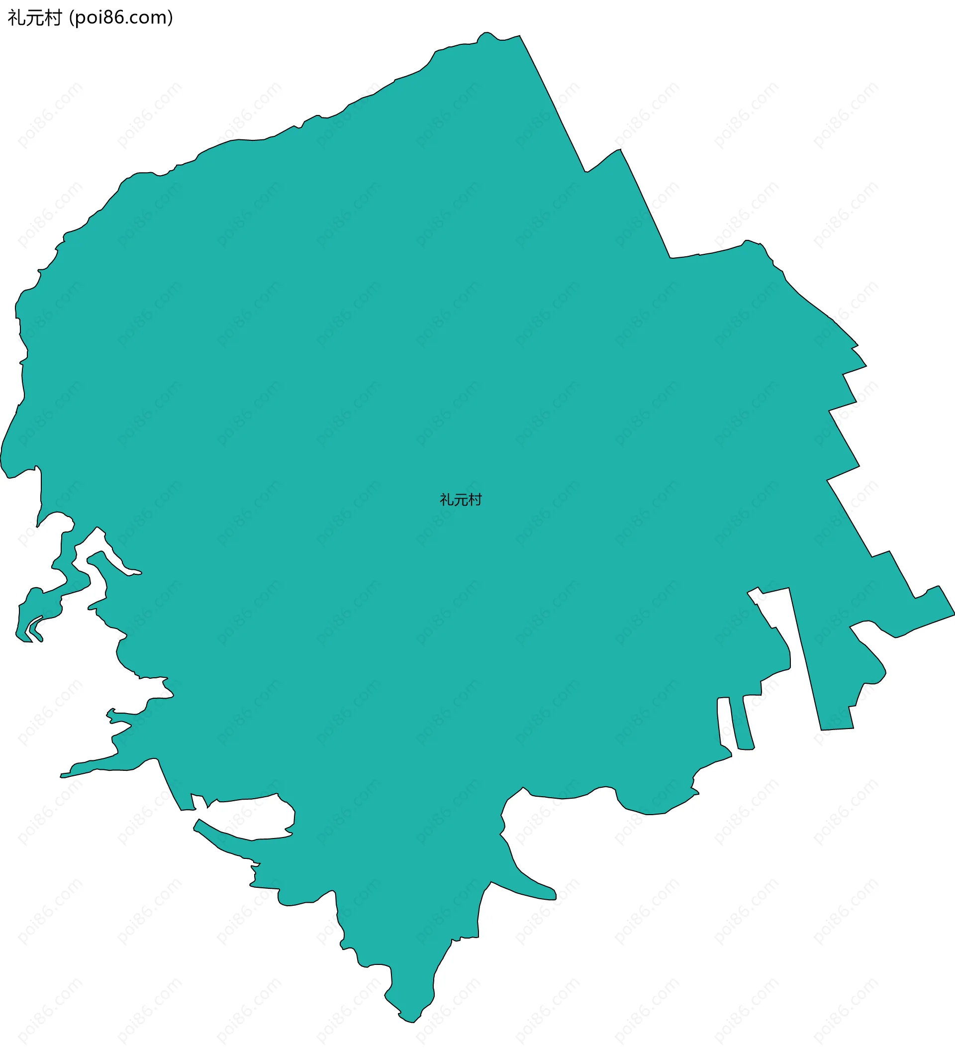礼元村边界地图