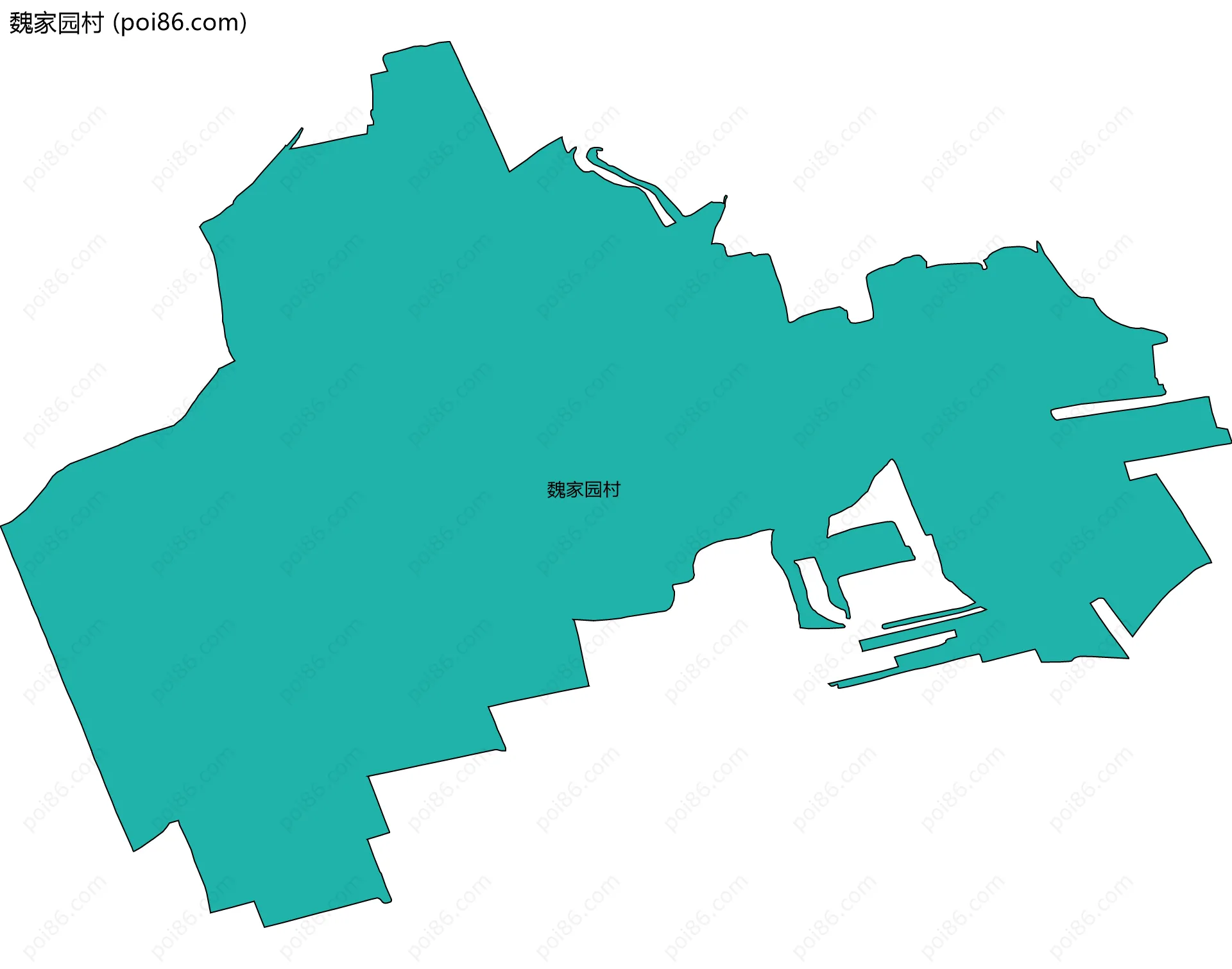 魏家园村边界地图