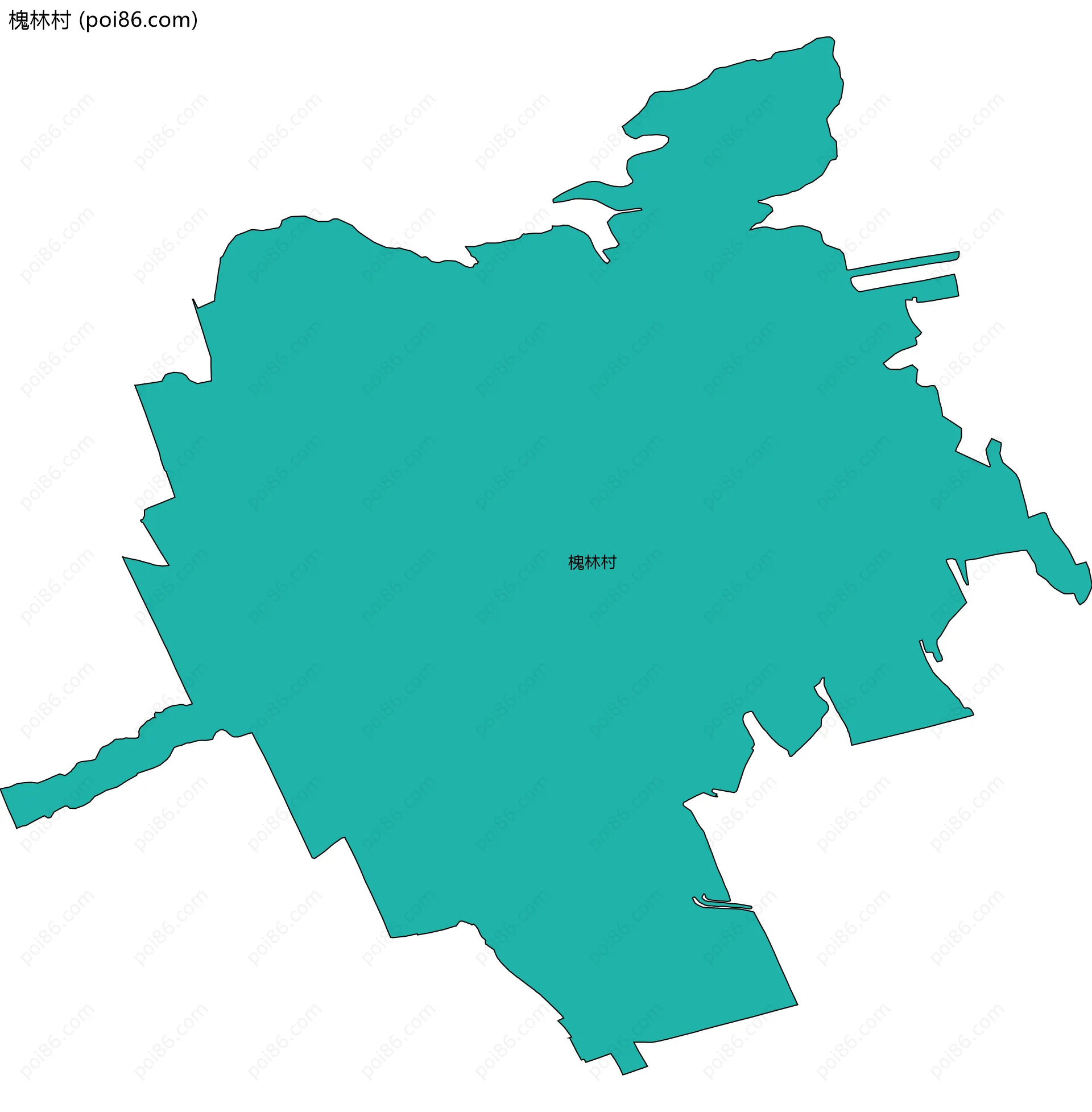 槐林村边界地图