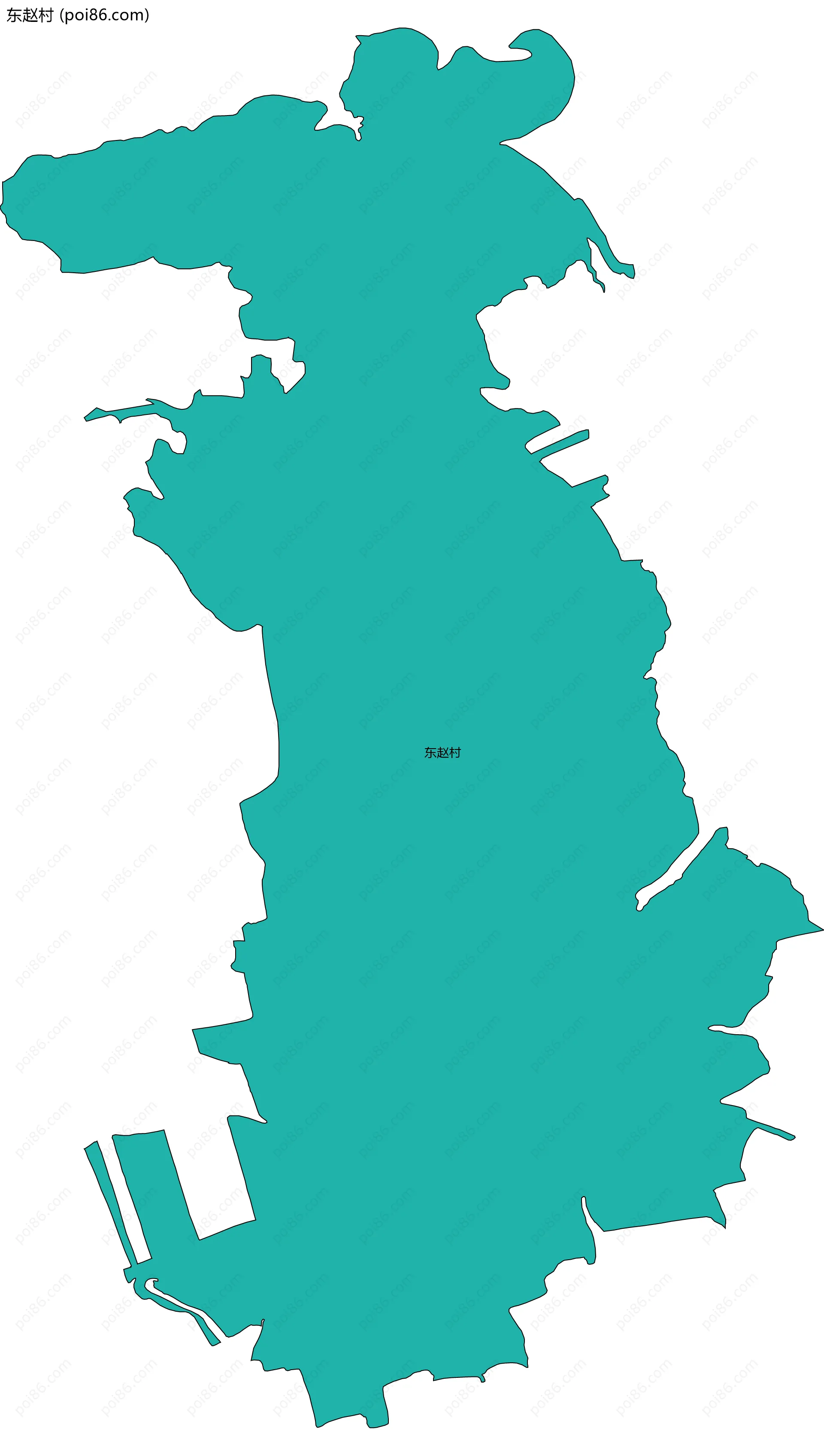 东赵村边界地图