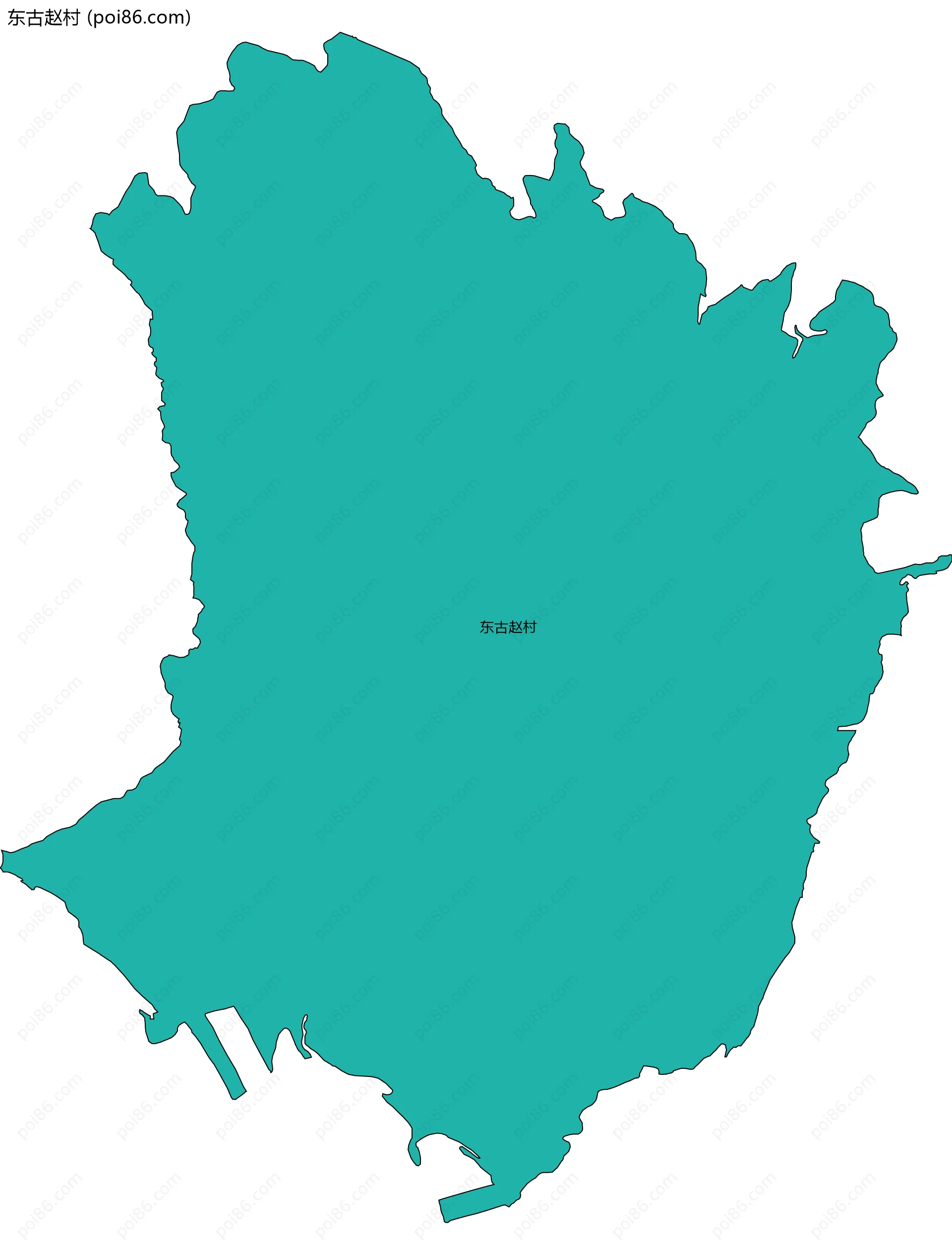 东古赵村边界地图