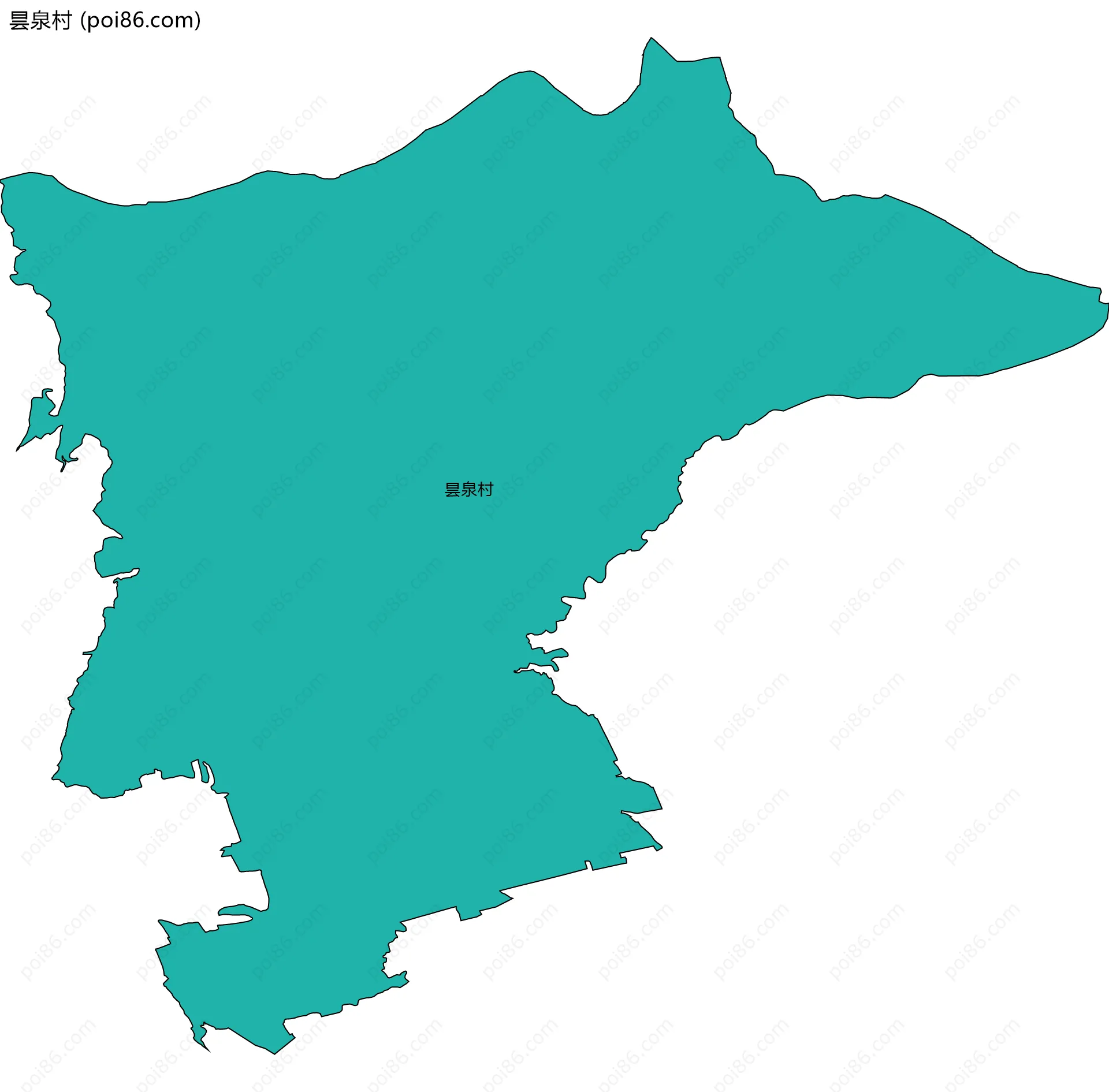 昙泉村边界地图