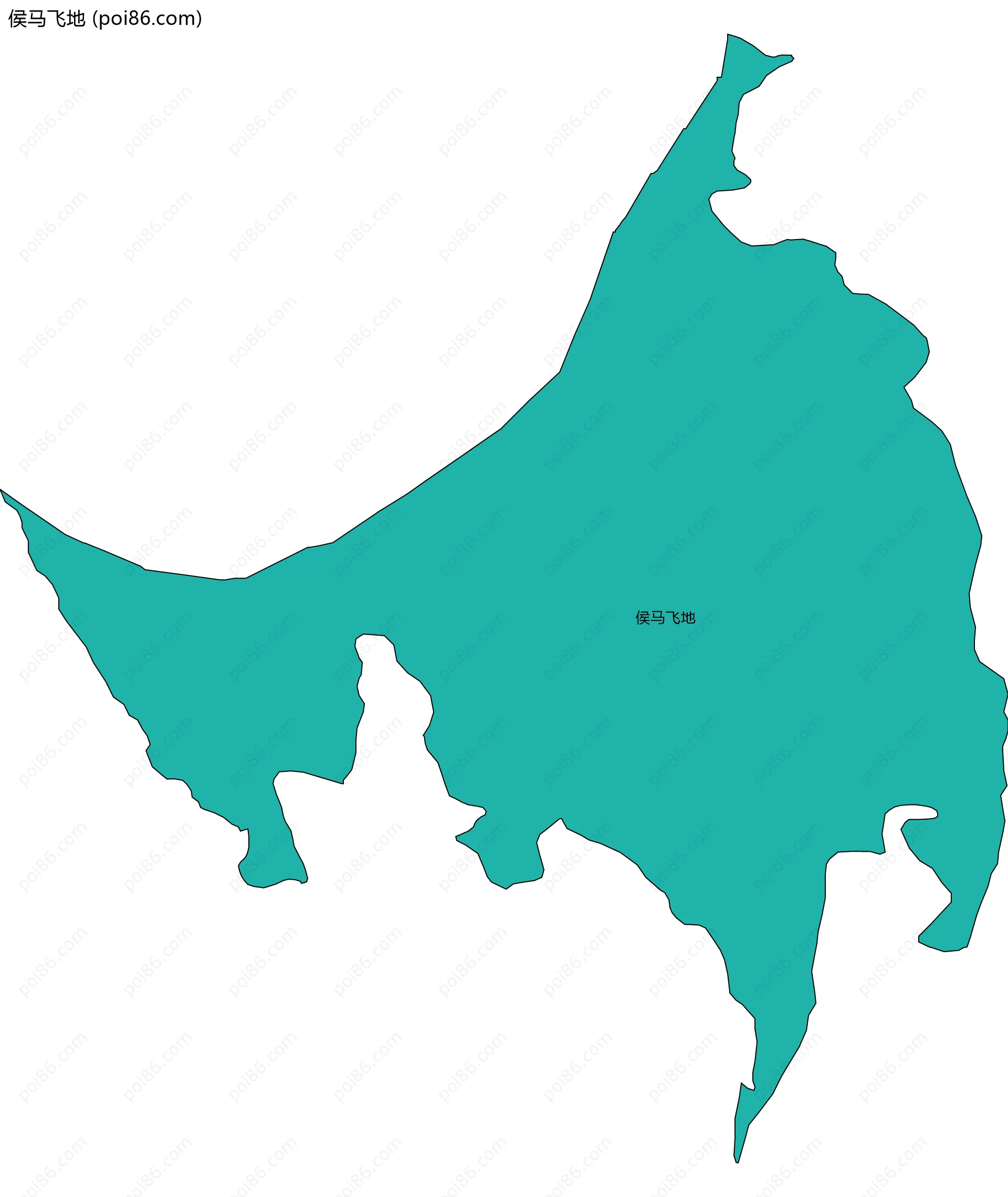 侯马飞地边界地图