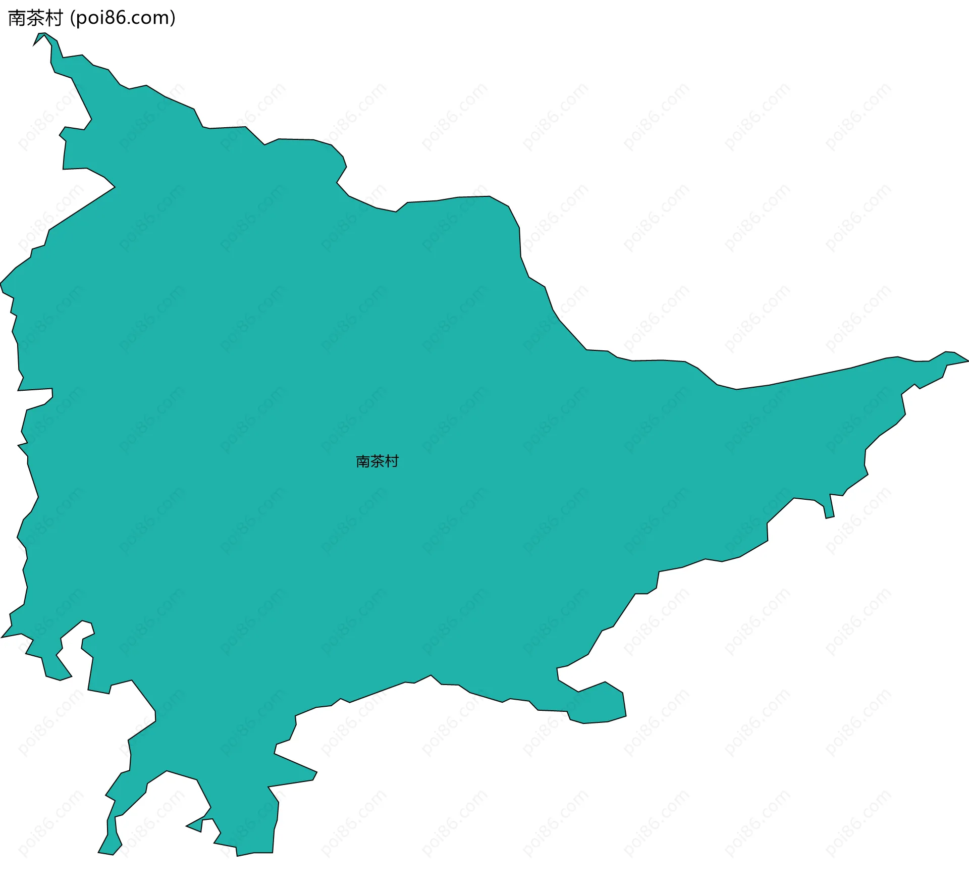 南茶村边界地图