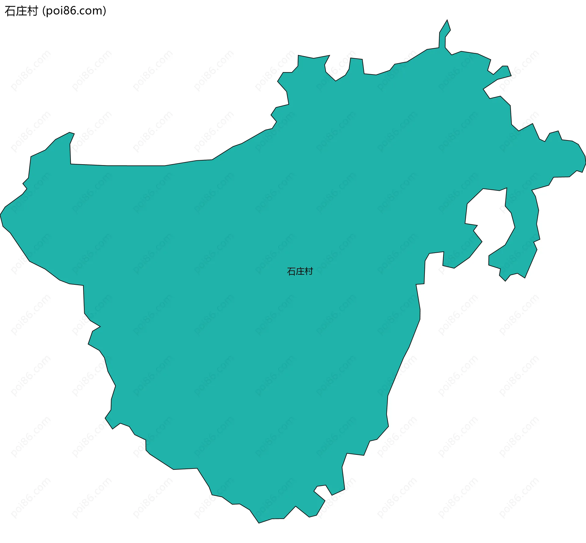 石庄村边界地图