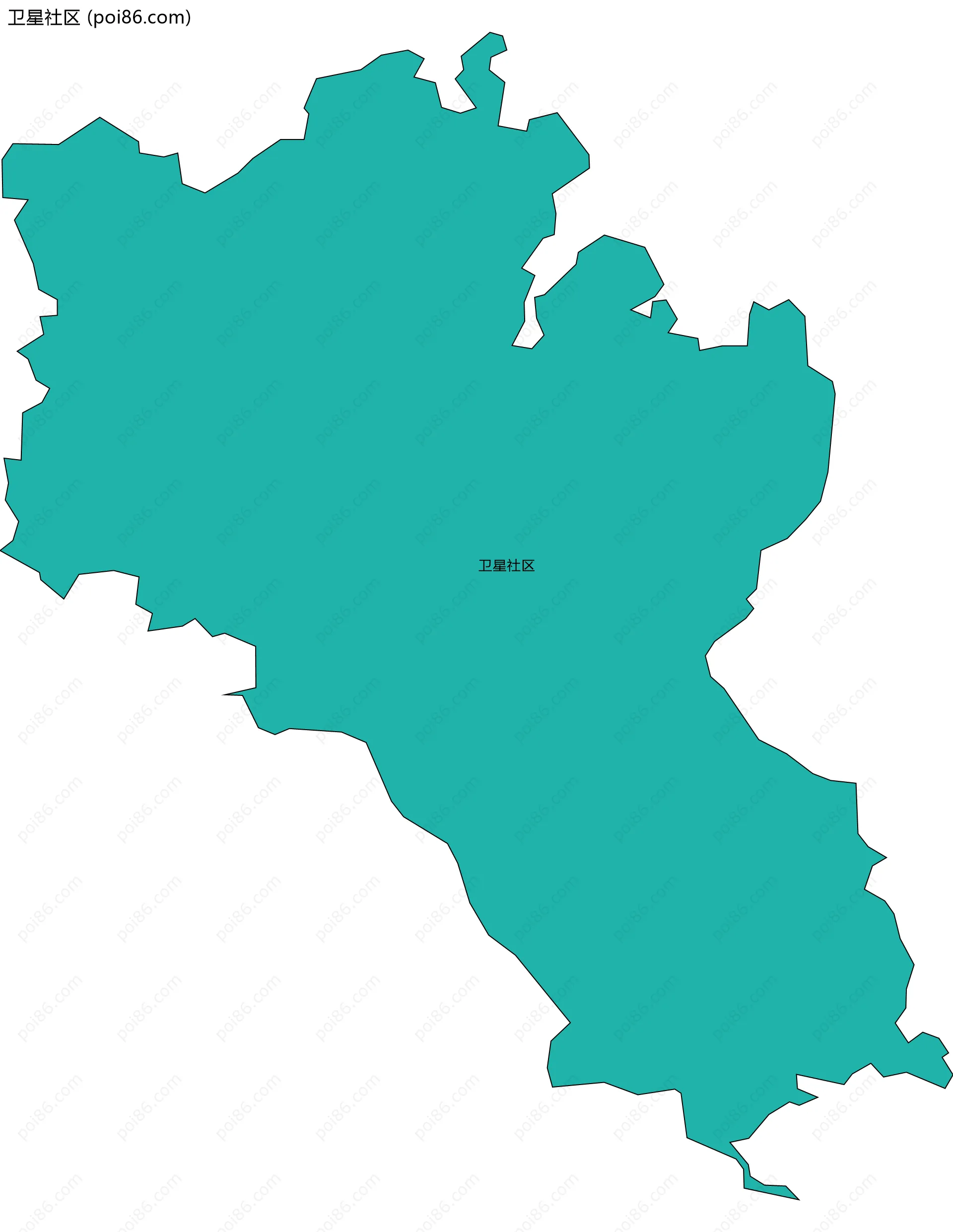 卫星社区边界地图