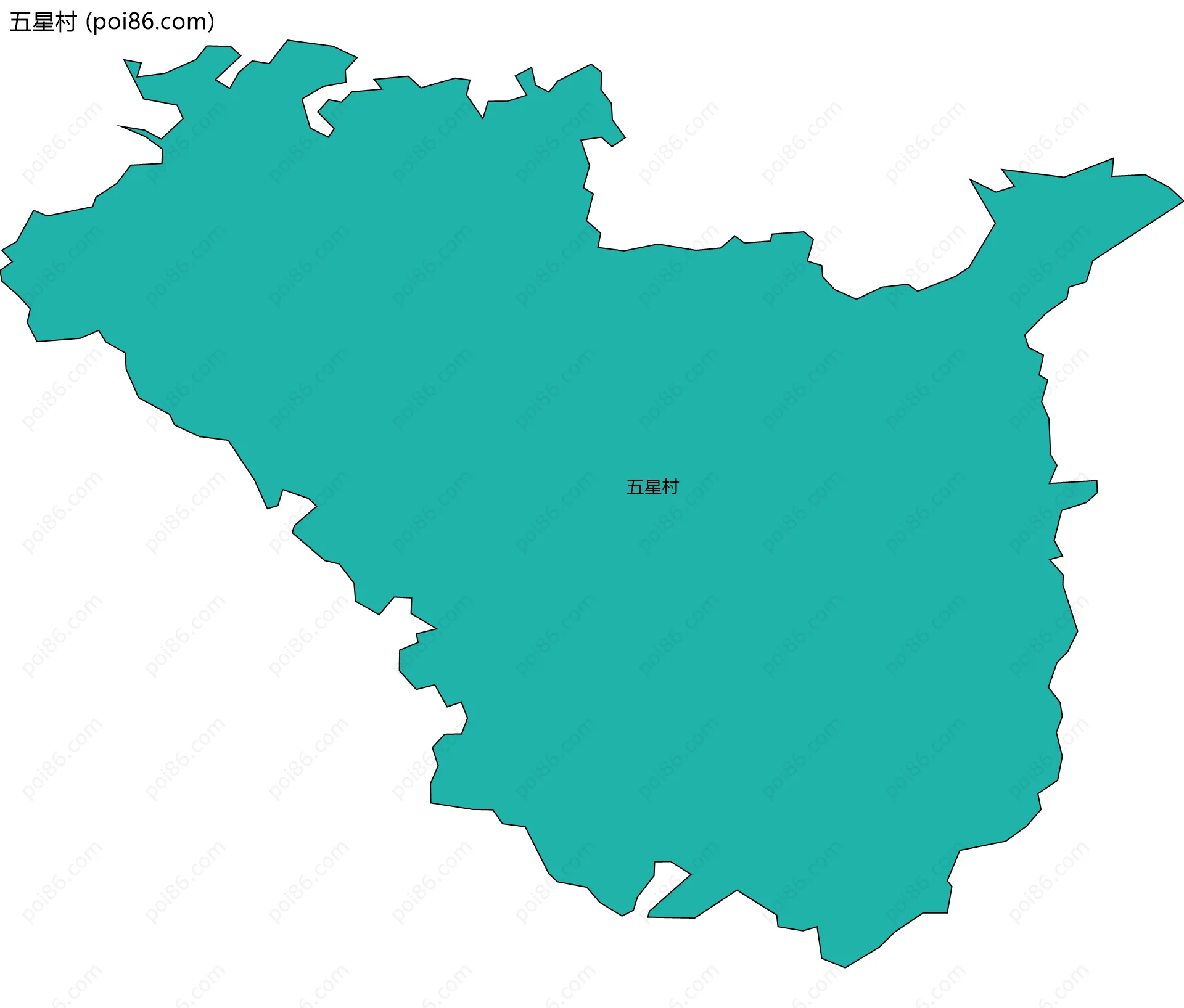 五星村边界地图