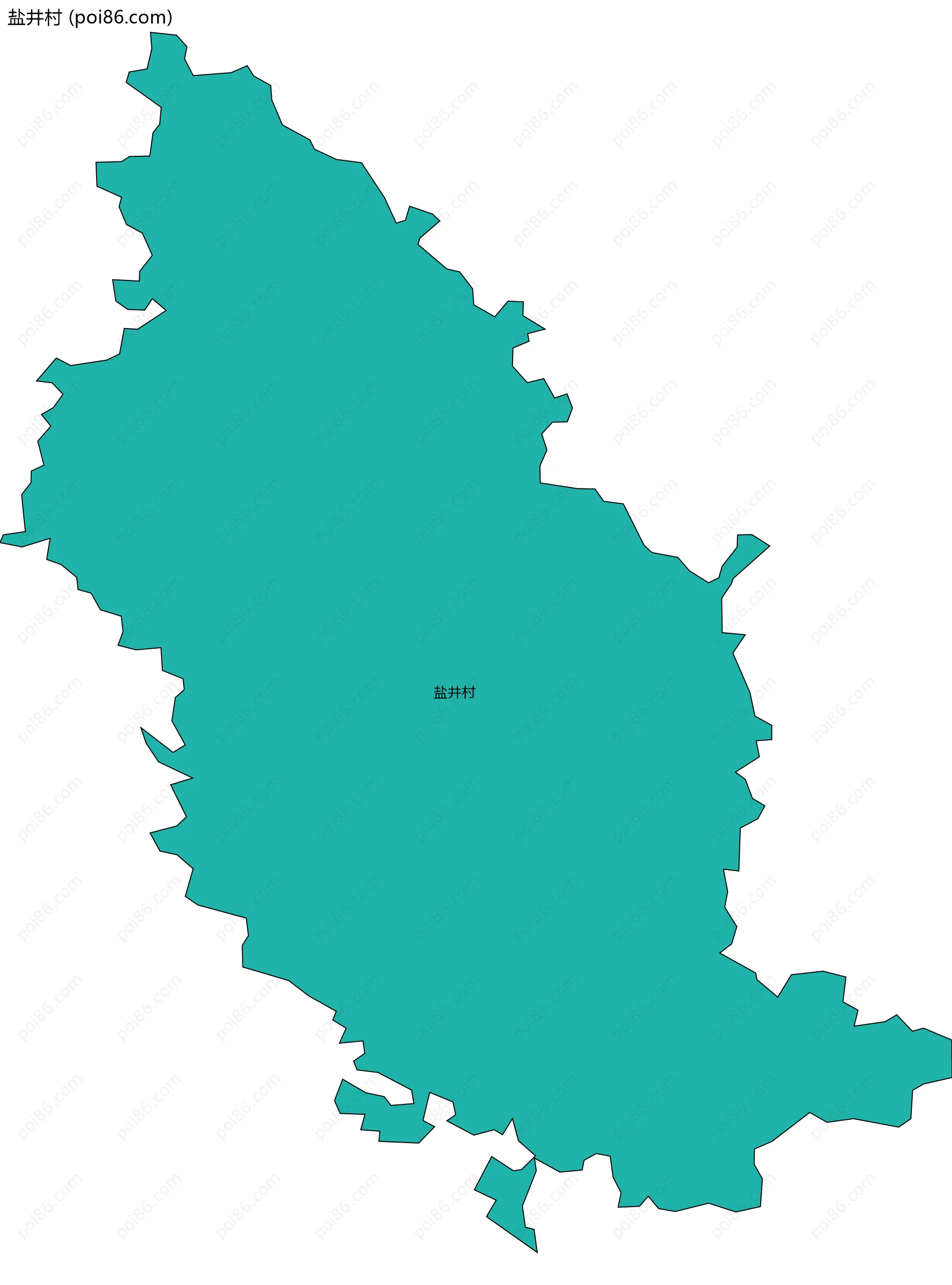 盐井村边界地图