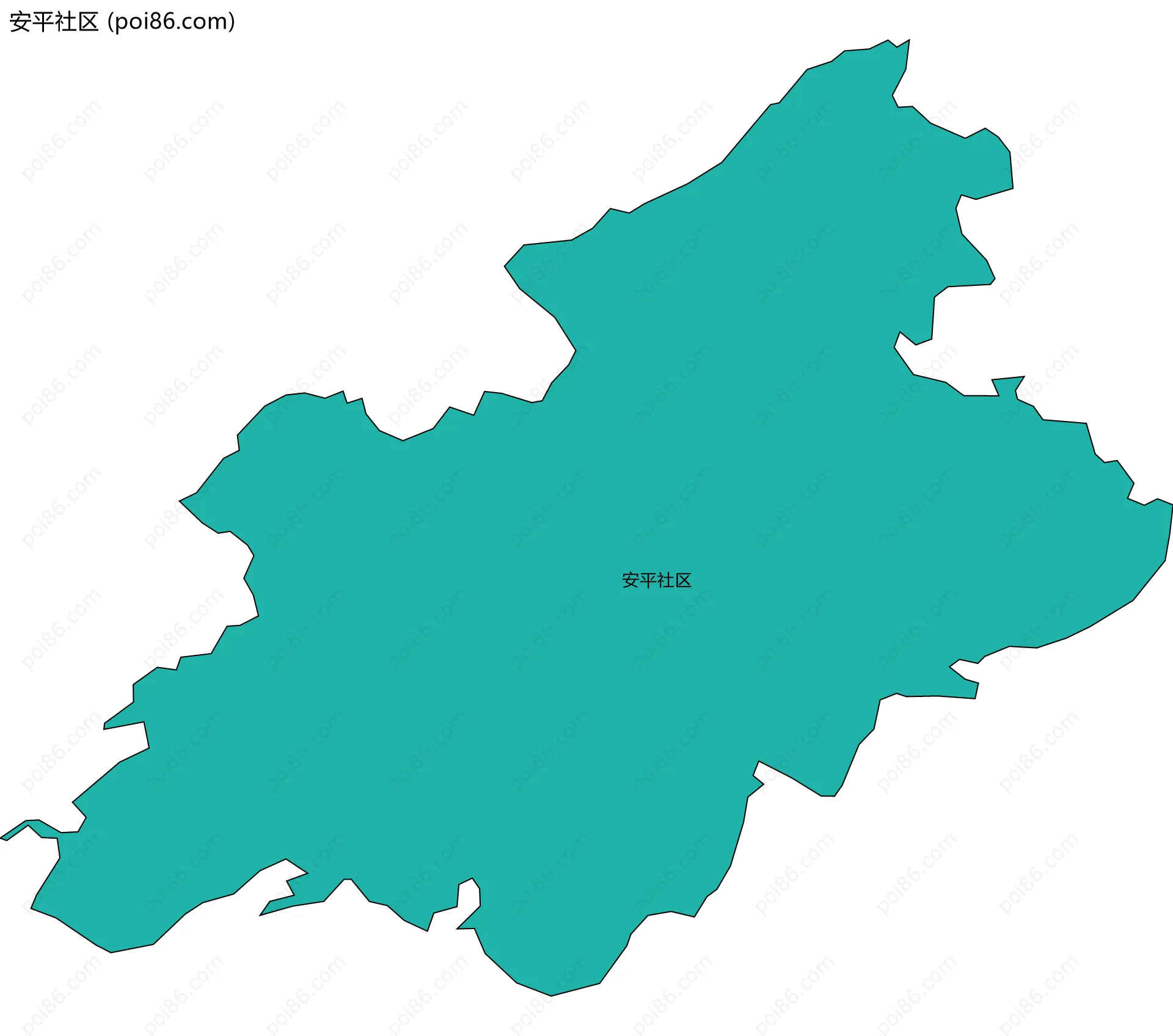 安平社区边界地图