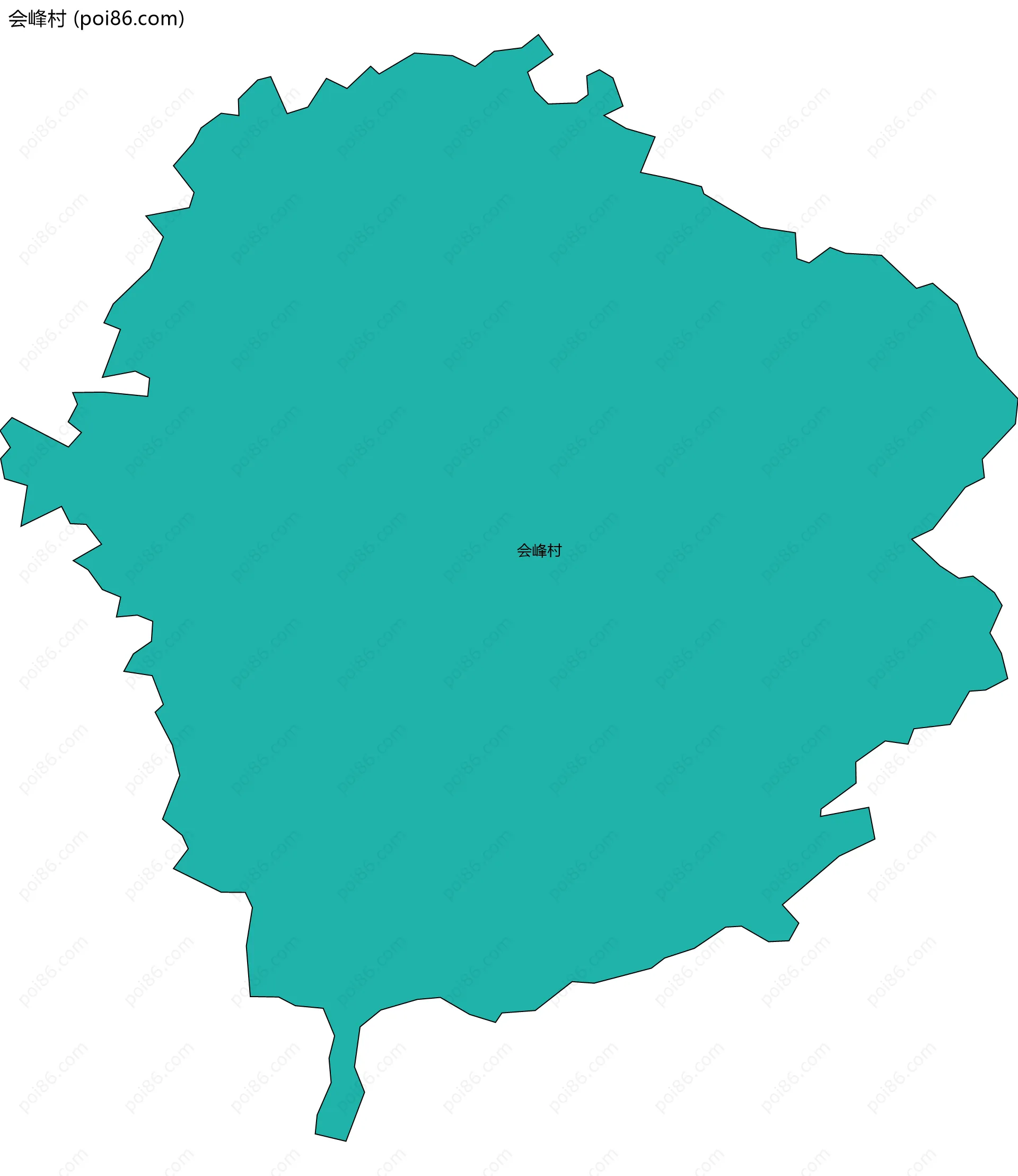 会峰村边界地图