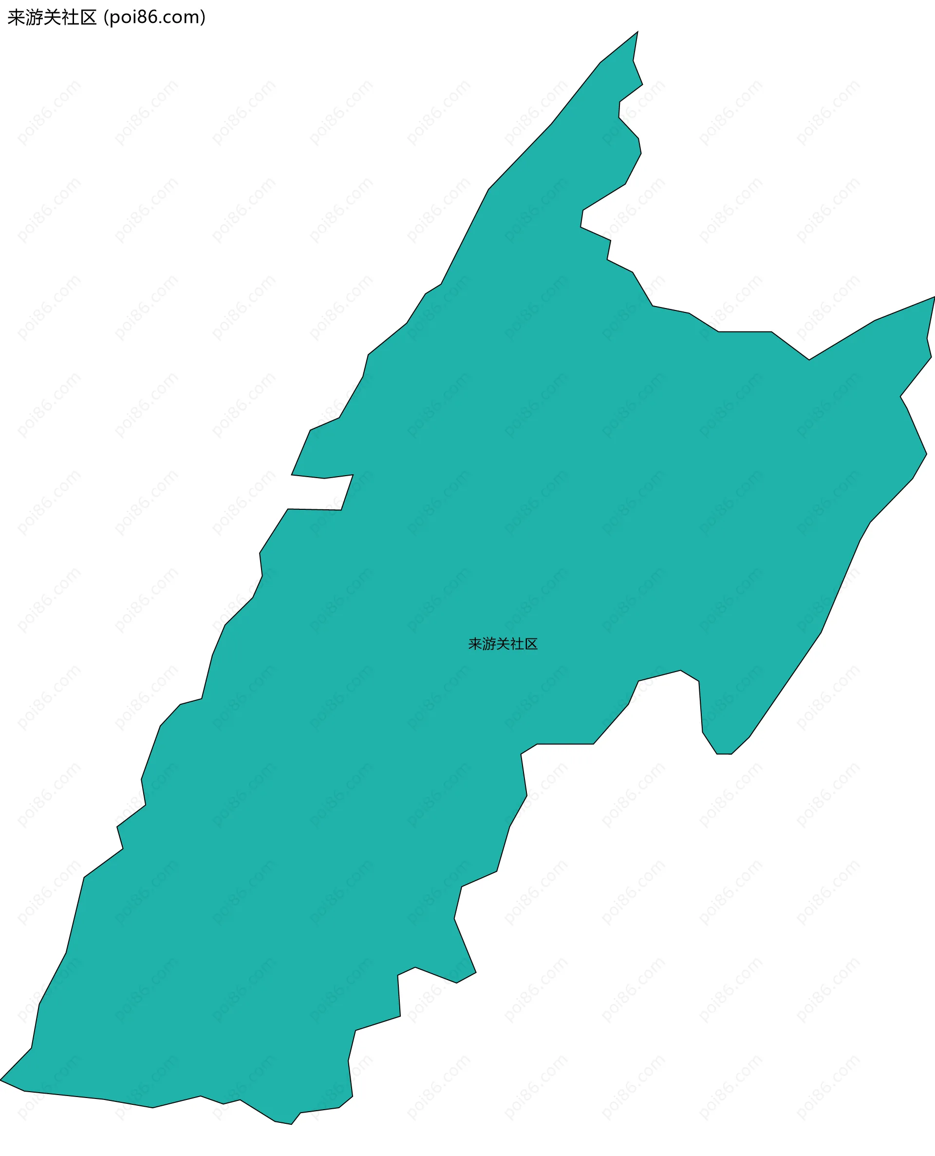 来游关社区边界地图