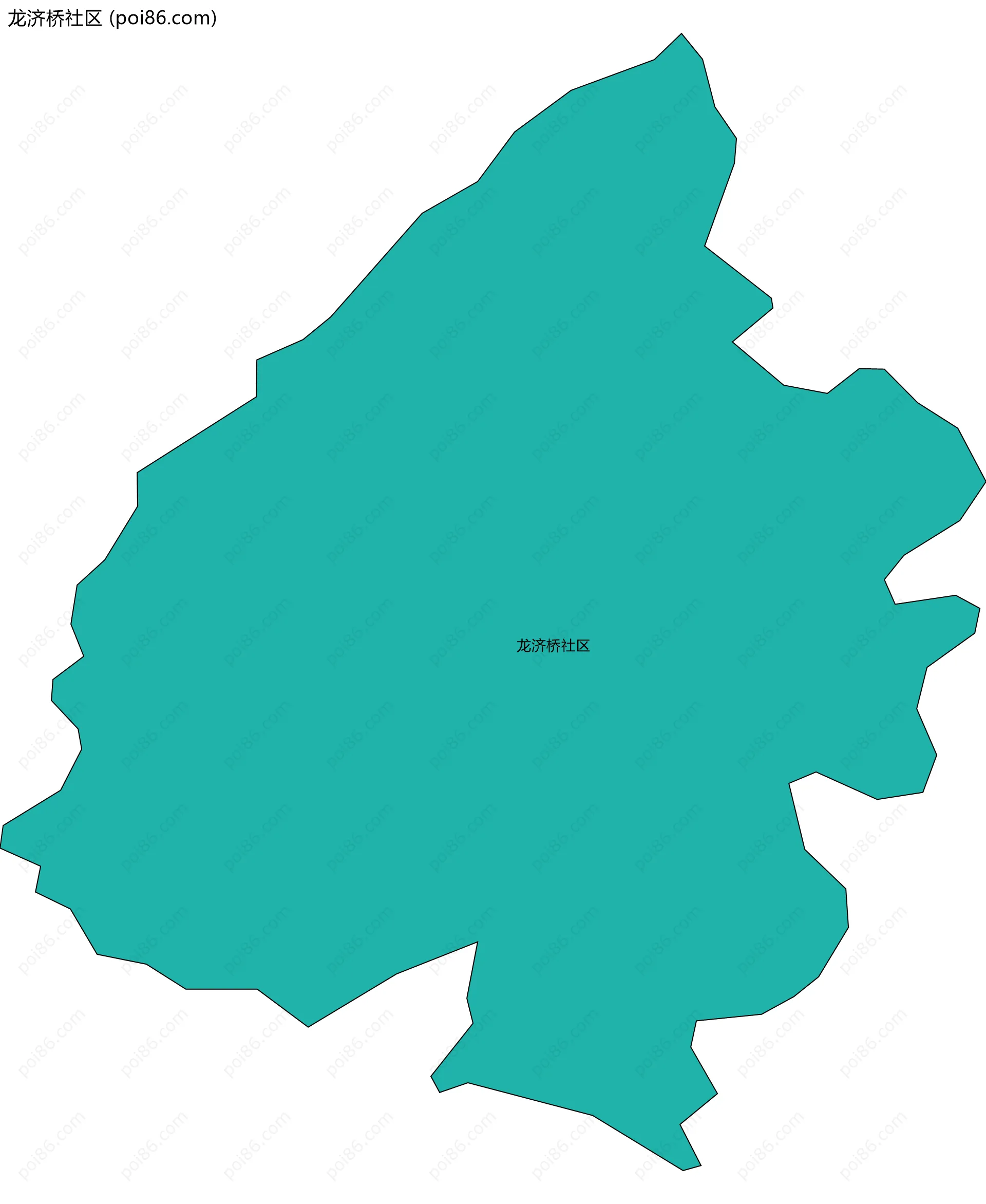 龙济桥社区边界地图