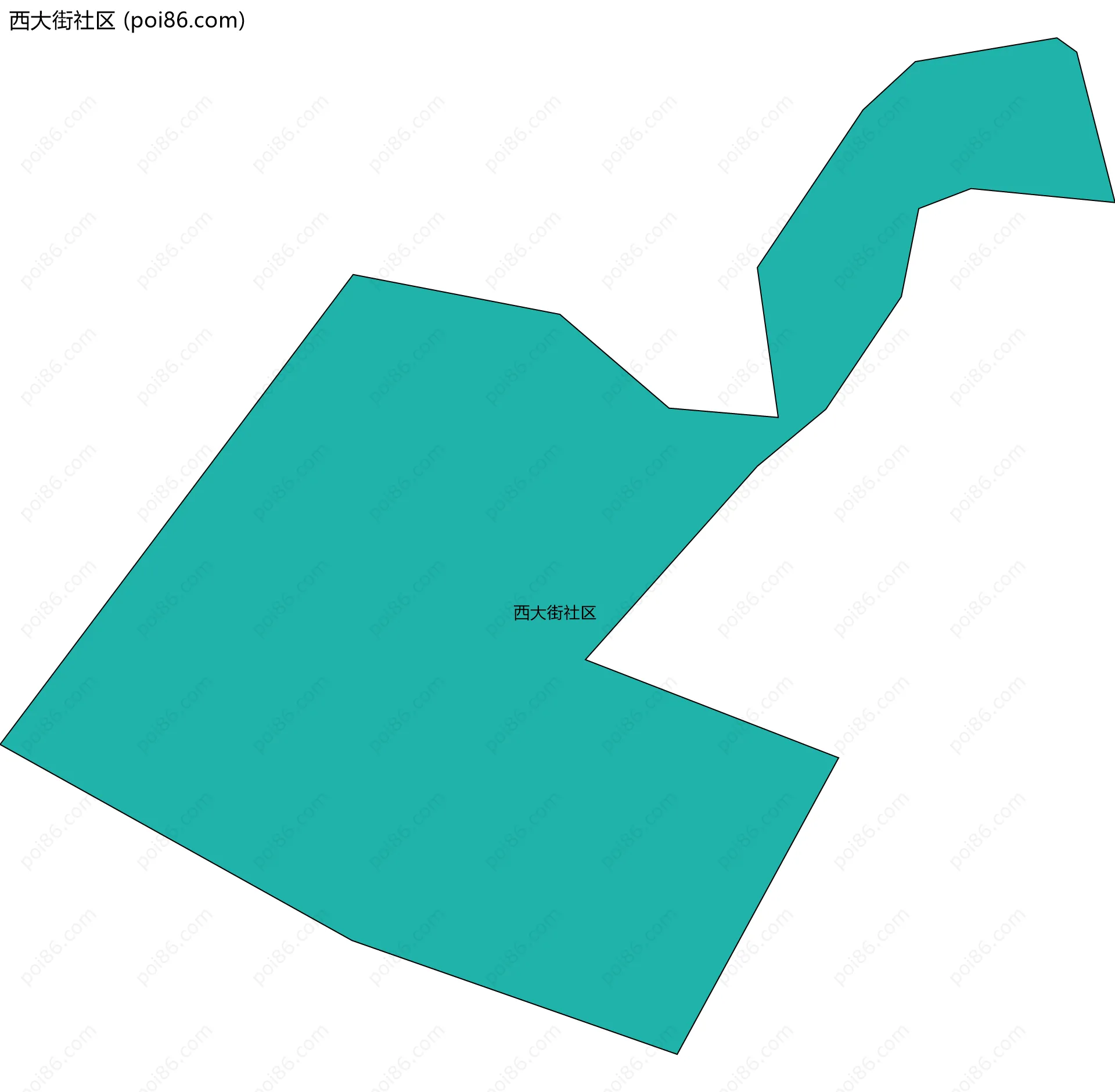 西大街社区边界地图