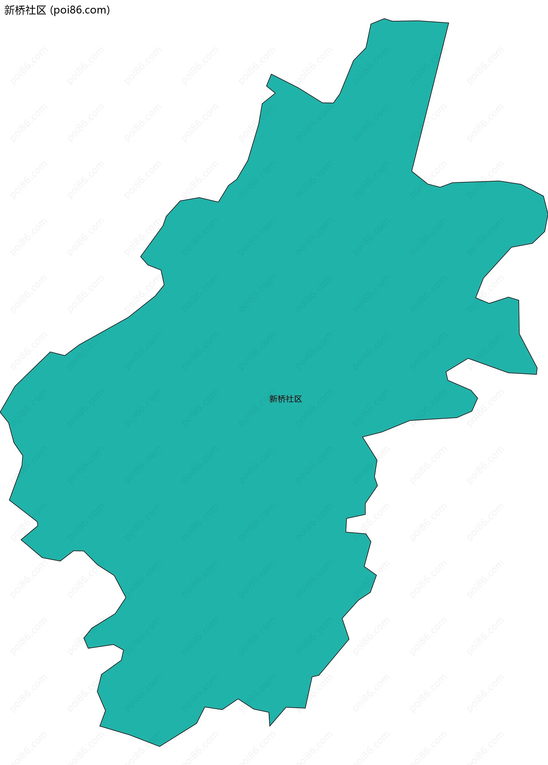 新桥社区边界地图
