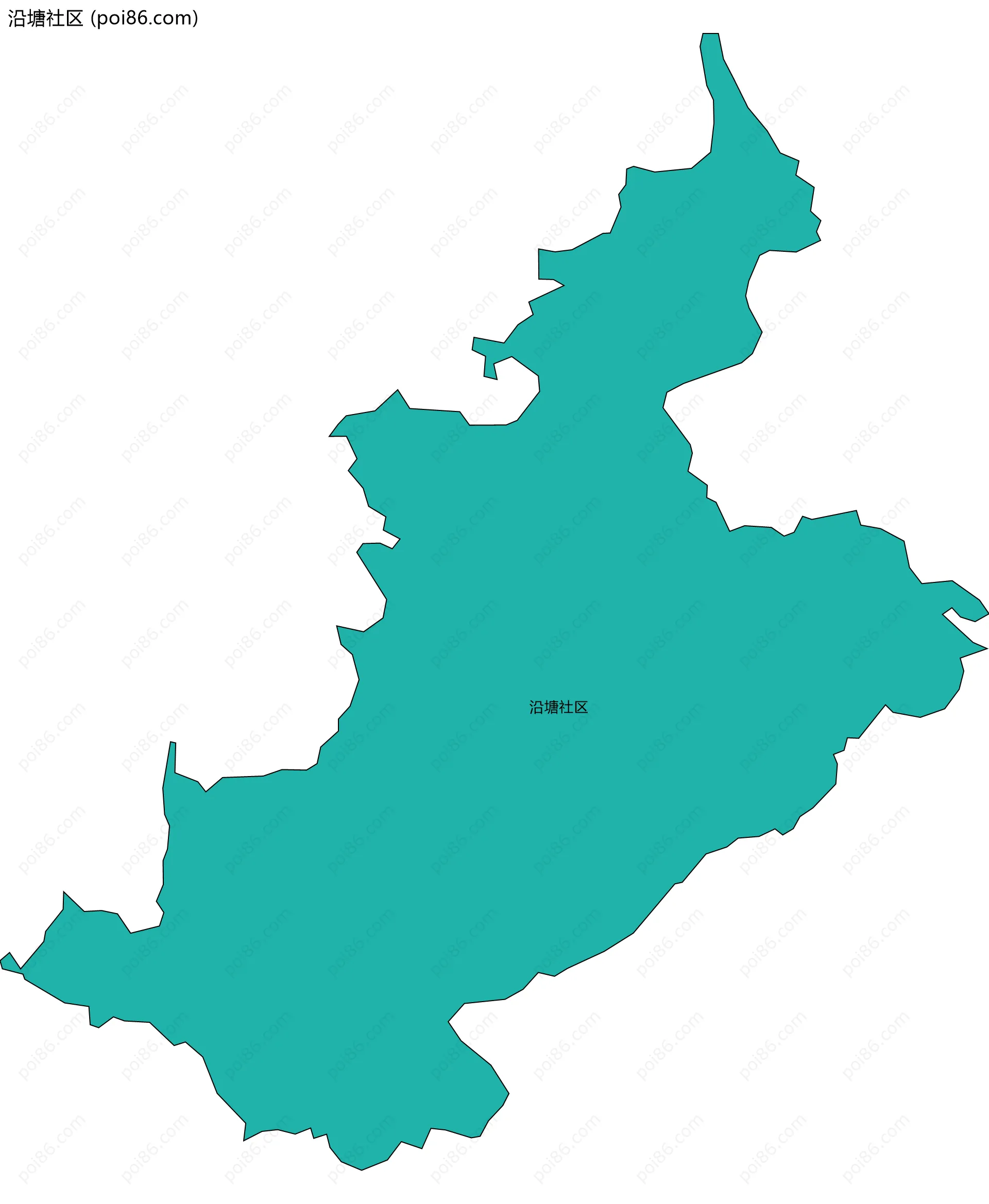 沿塘社区边界地图