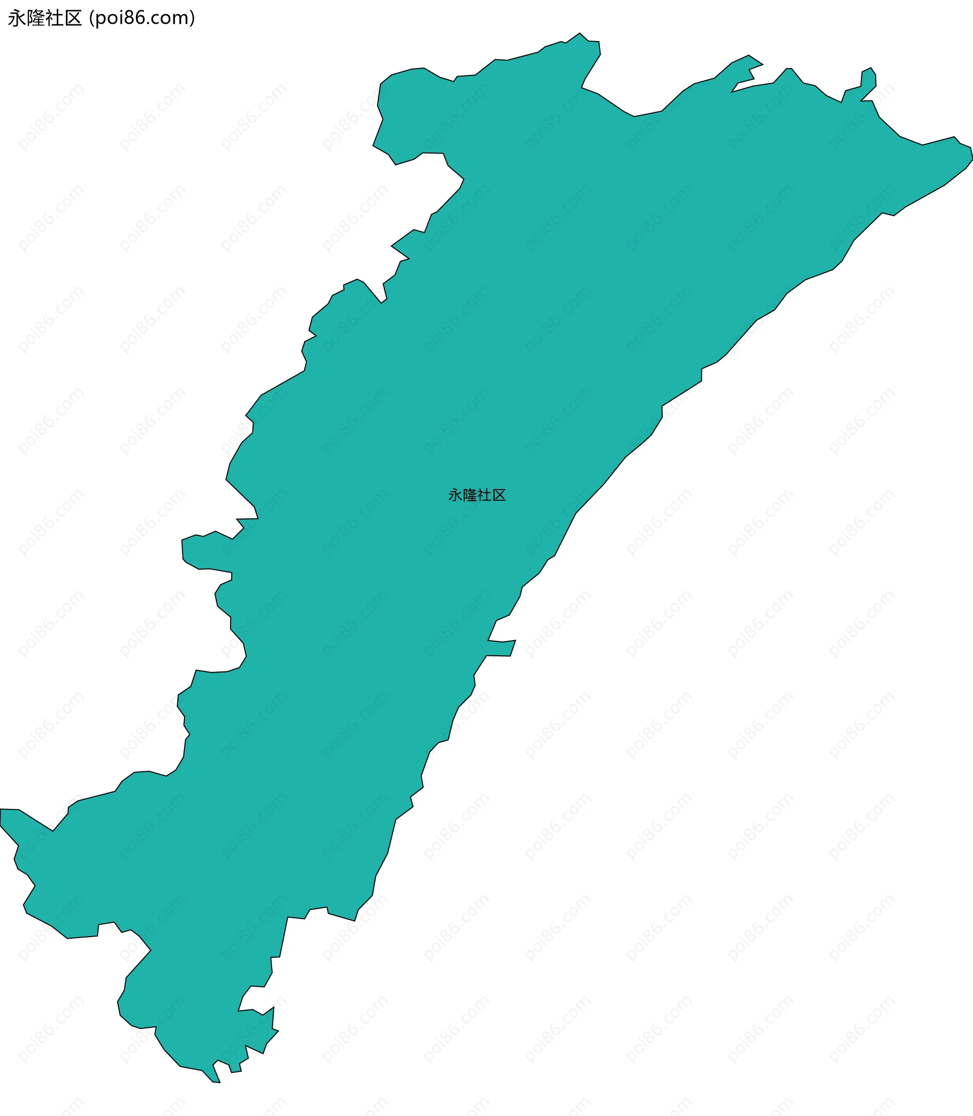 永隆社区边界地图