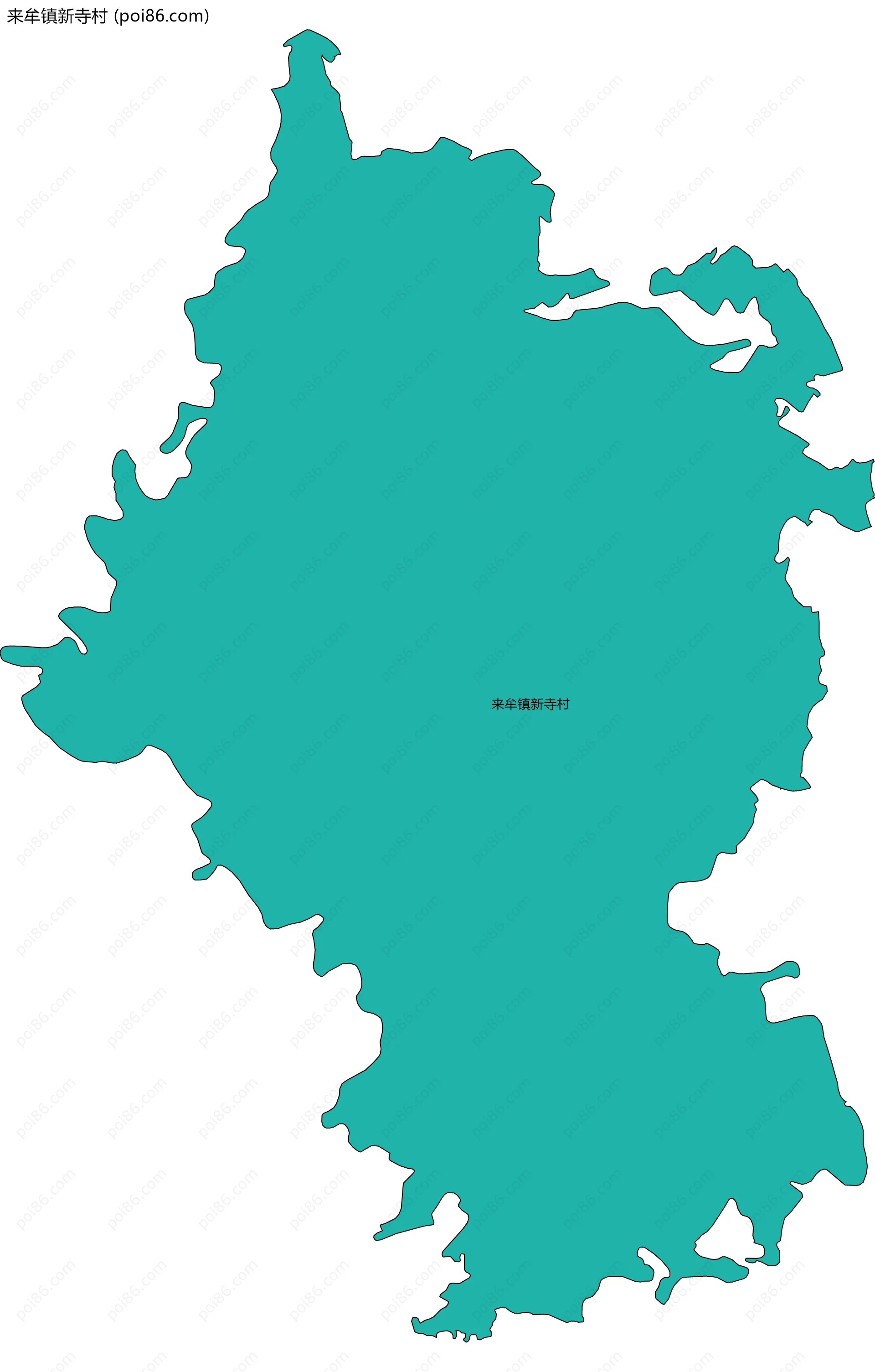 来牟镇新寺村边界地图
