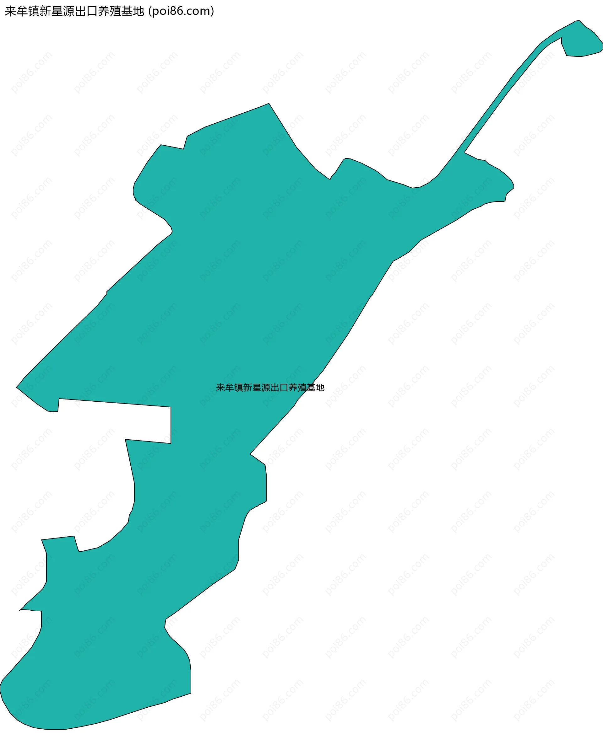 来牟镇新星源出口养殖基地边界地图