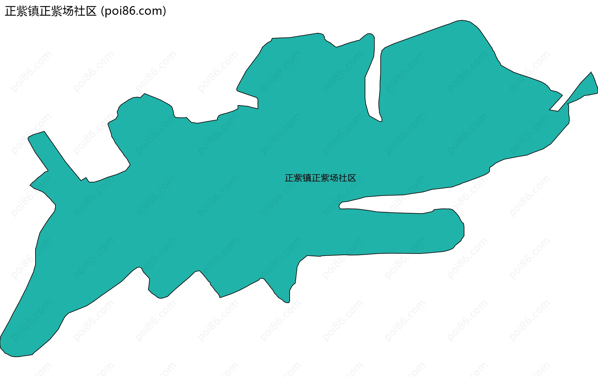 正紫镇正紫场社区边界地图