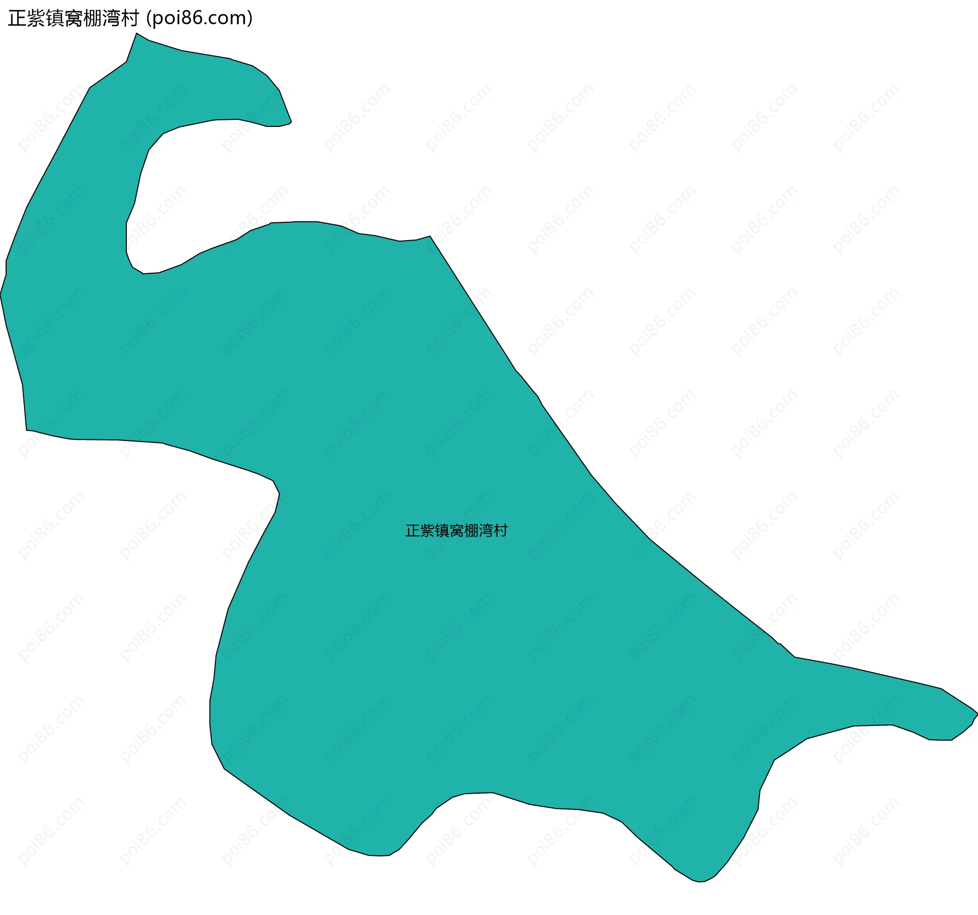 正紫镇窝棚湾村边界地图