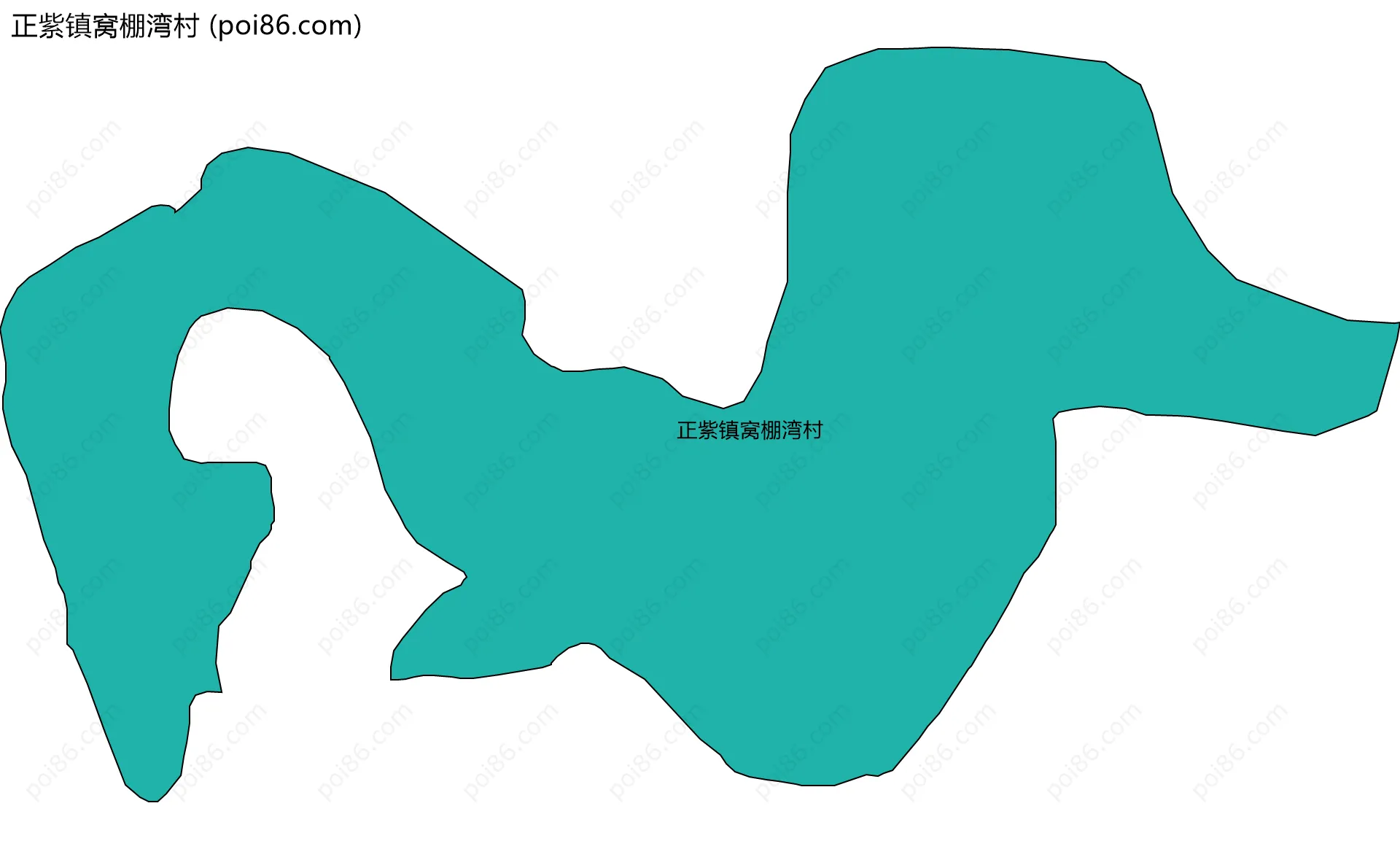 正紫镇窝棚湾村边界地图