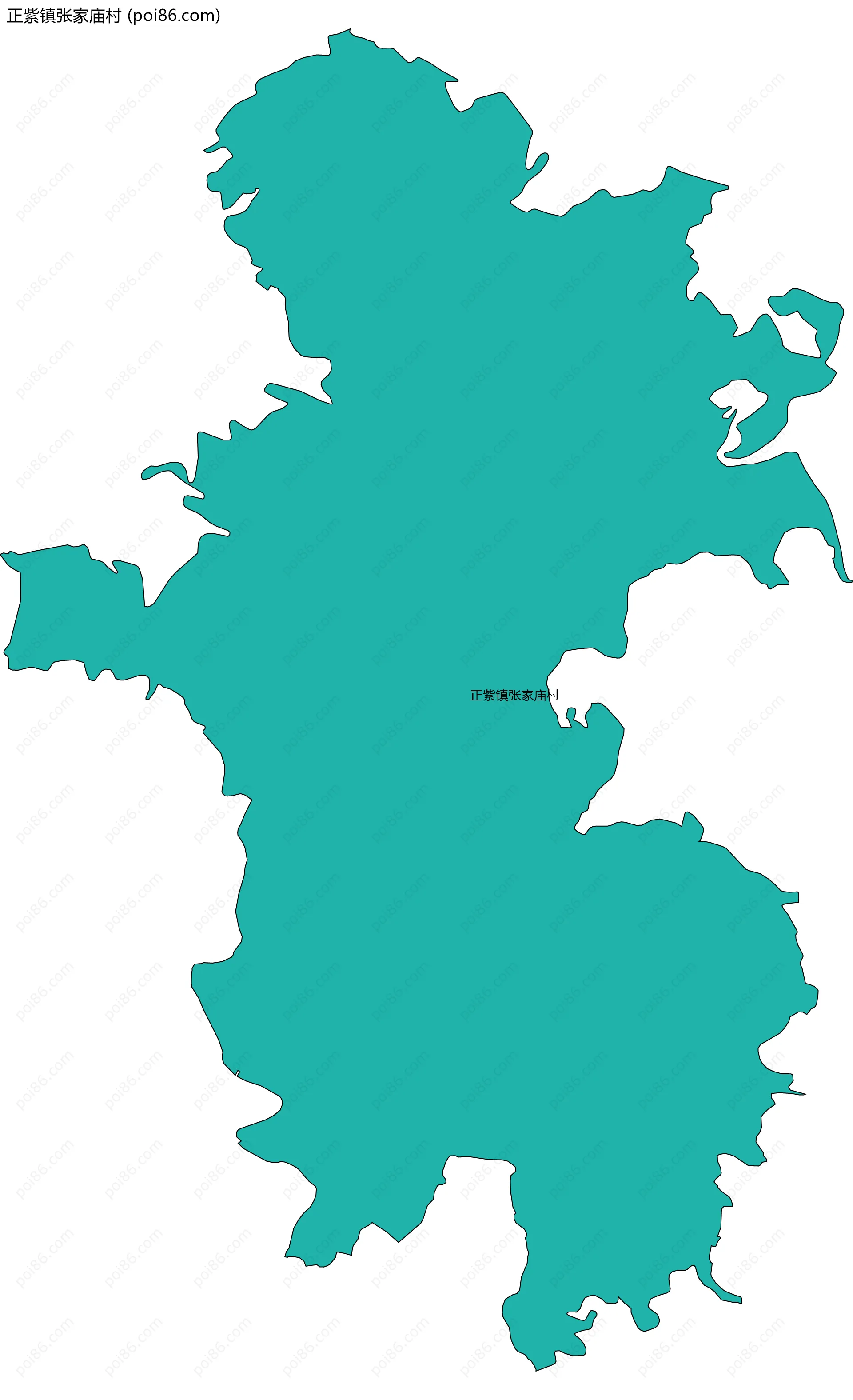 正紫镇张家庙村边界地图