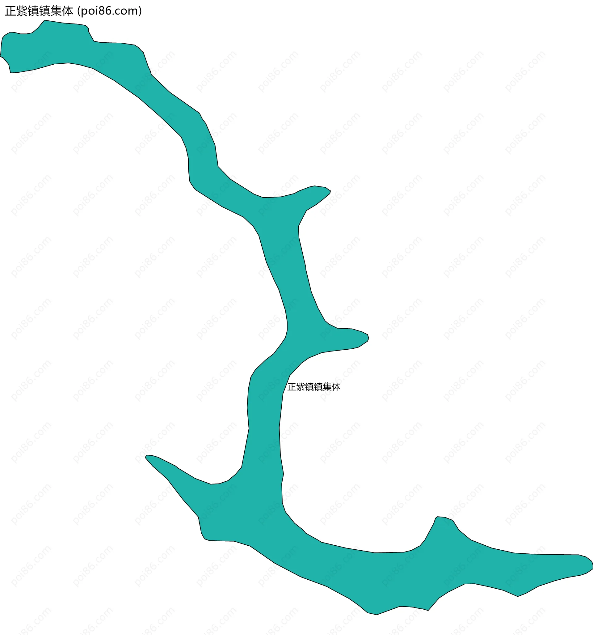 正紫镇镇集体边界地图