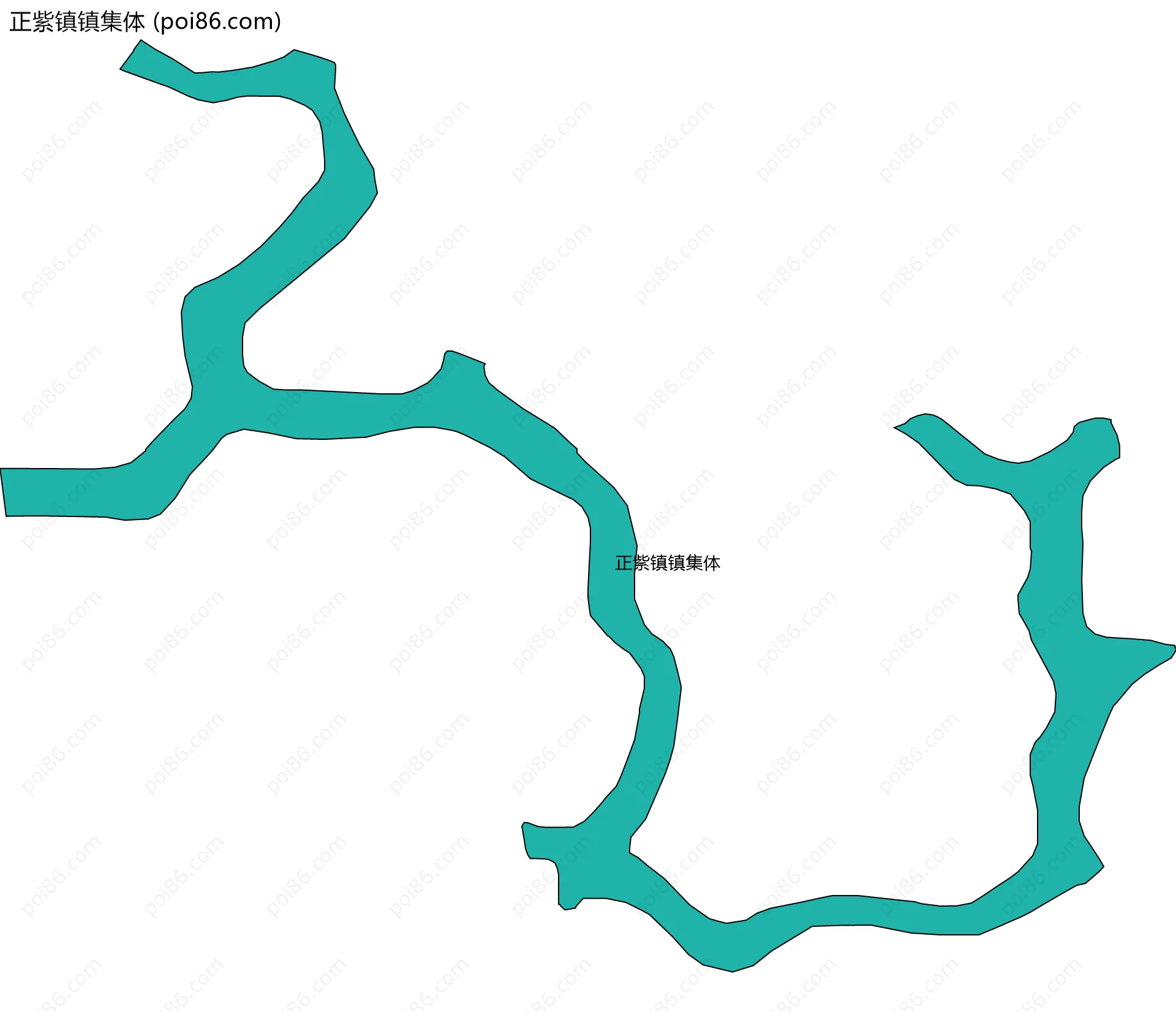 正紫镇镇集体边界地图