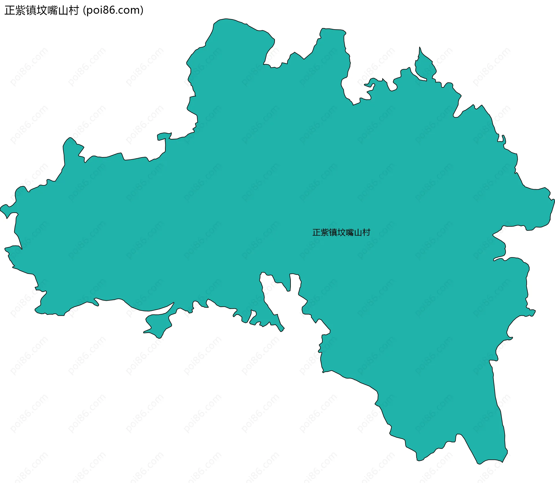 正紫镇坟嘴山村边界地图