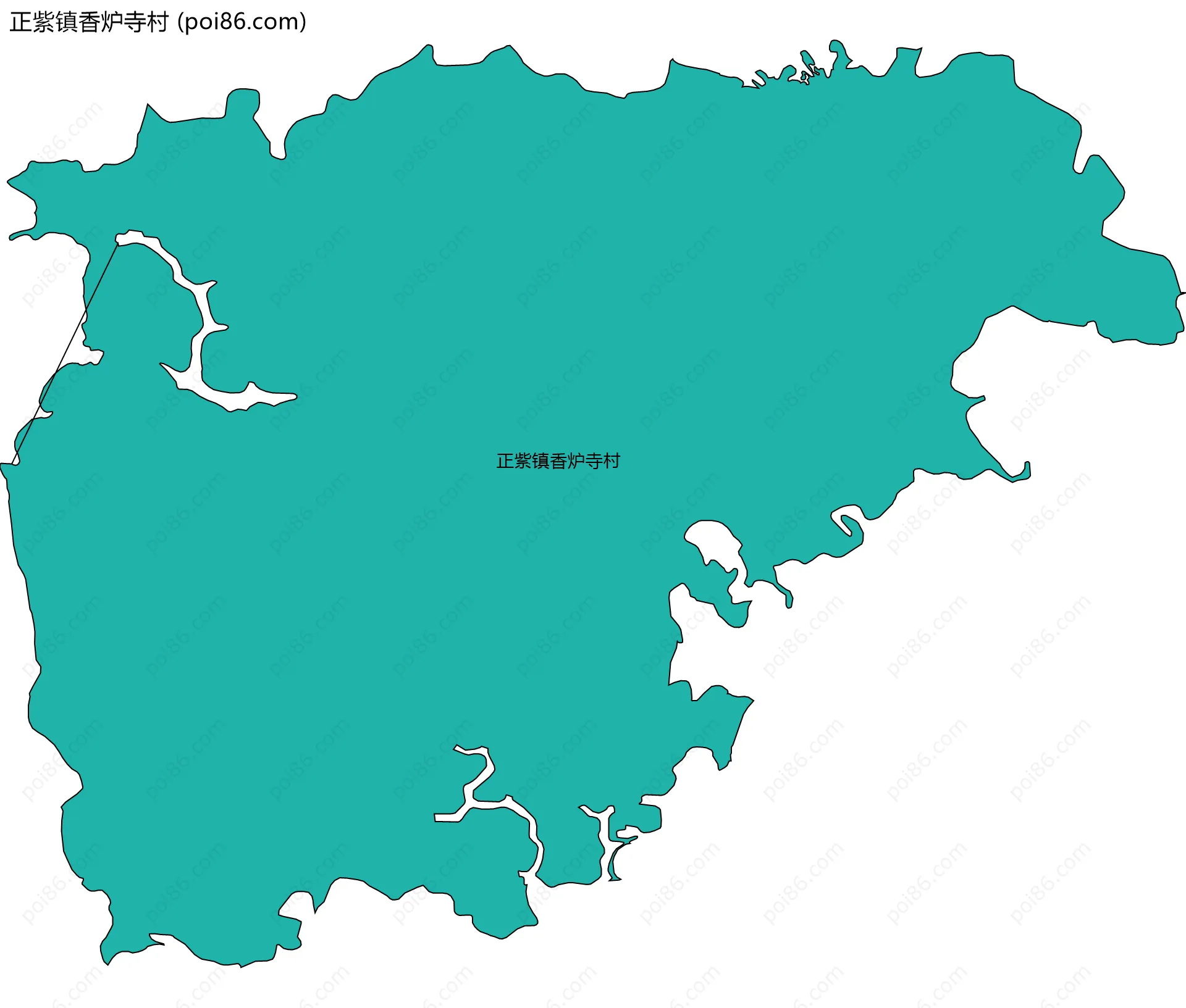 正紫镇香炉寺村边界地图