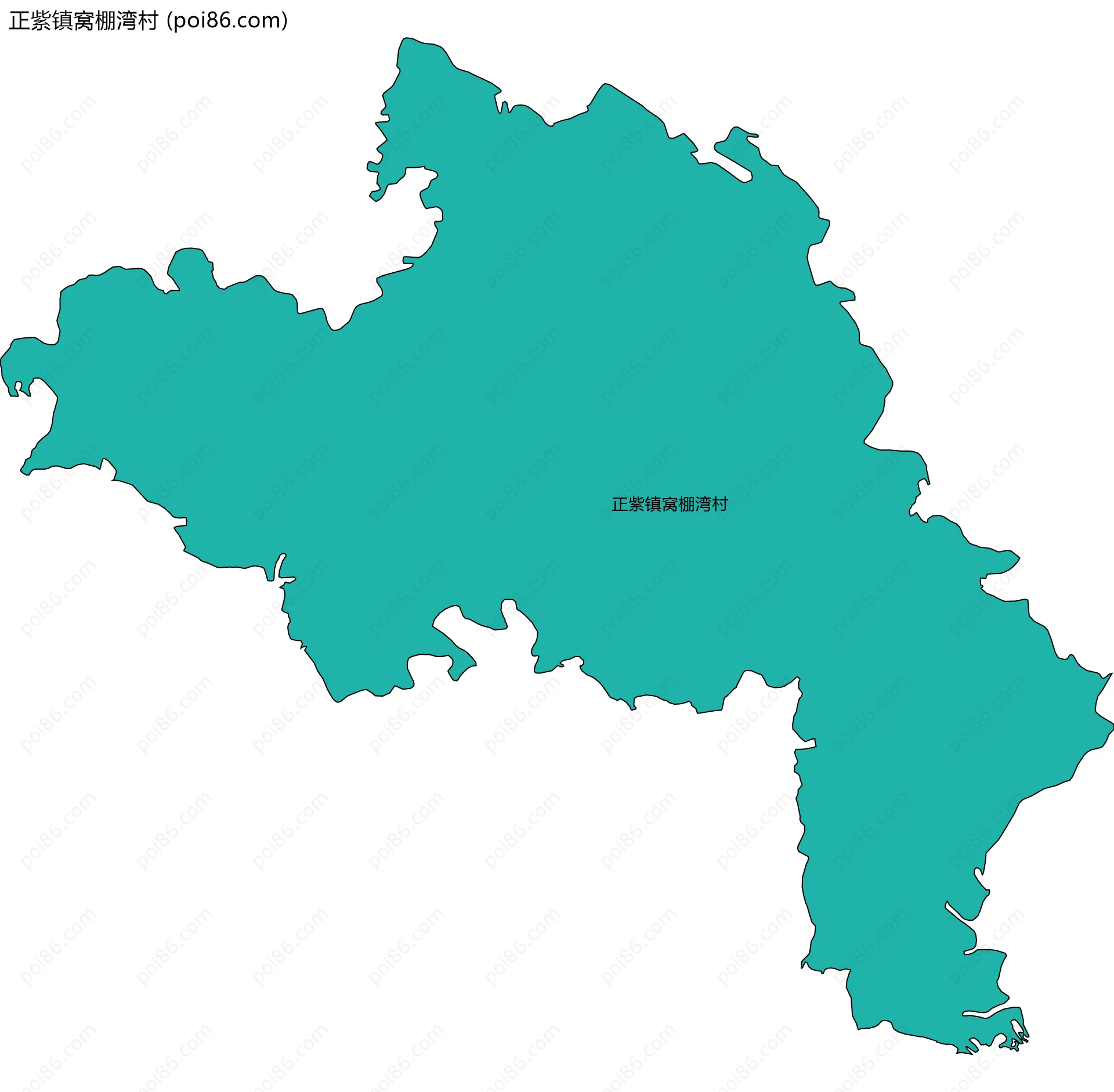 正紫镇窝棚湾村边界地图