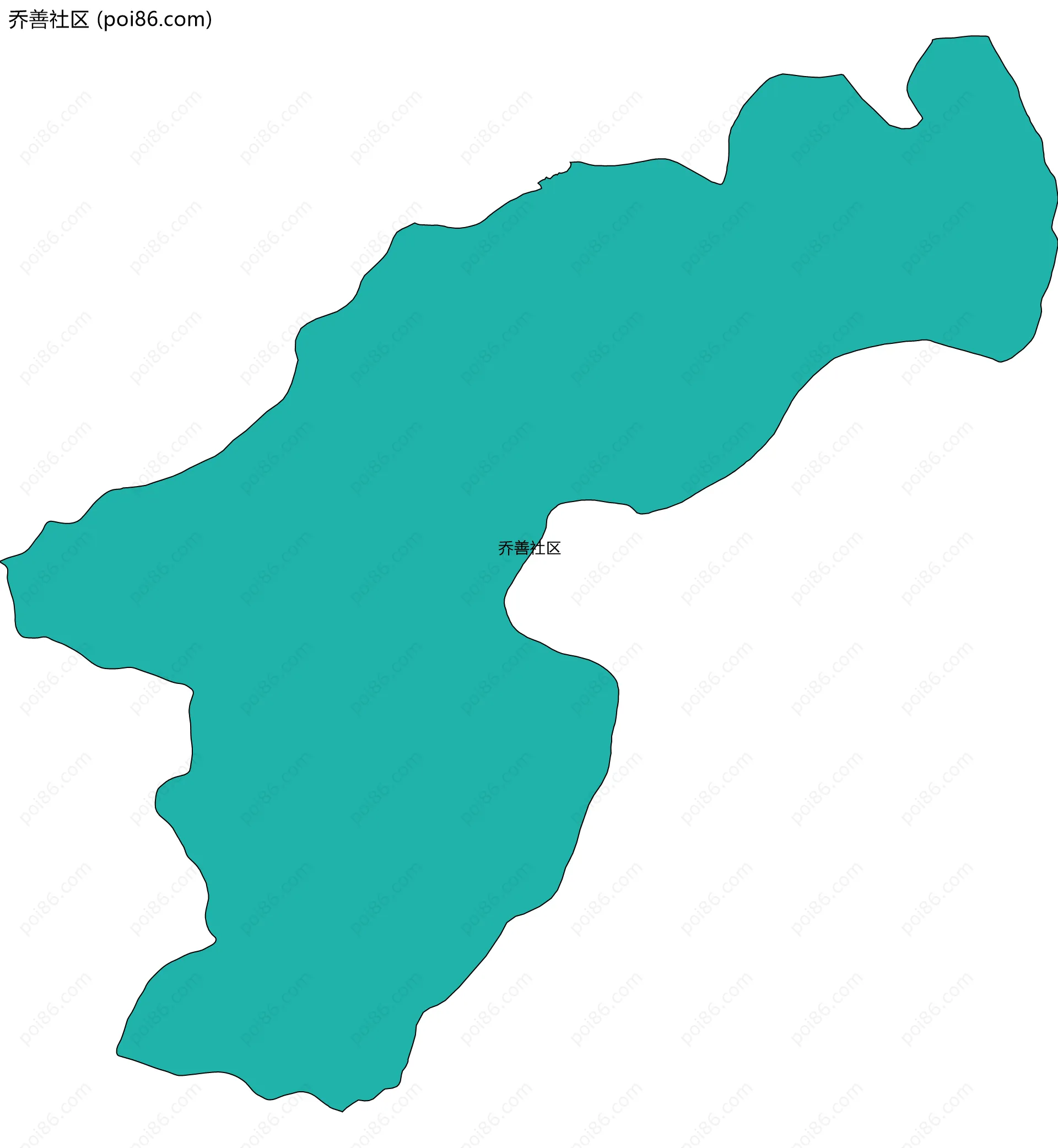 乔善社区边界地图