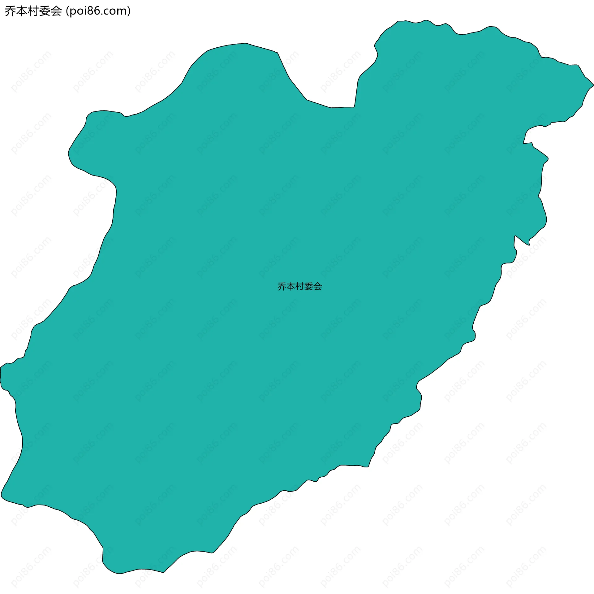 乔本村委会边界地图