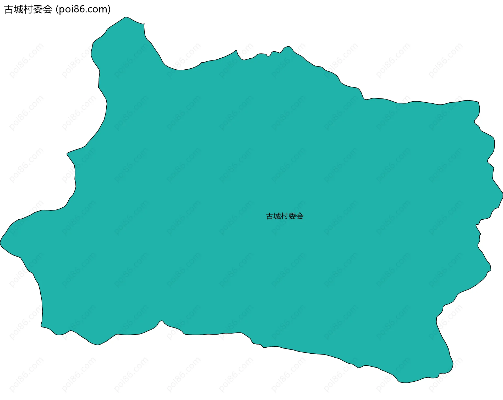 古城村委会边界地图