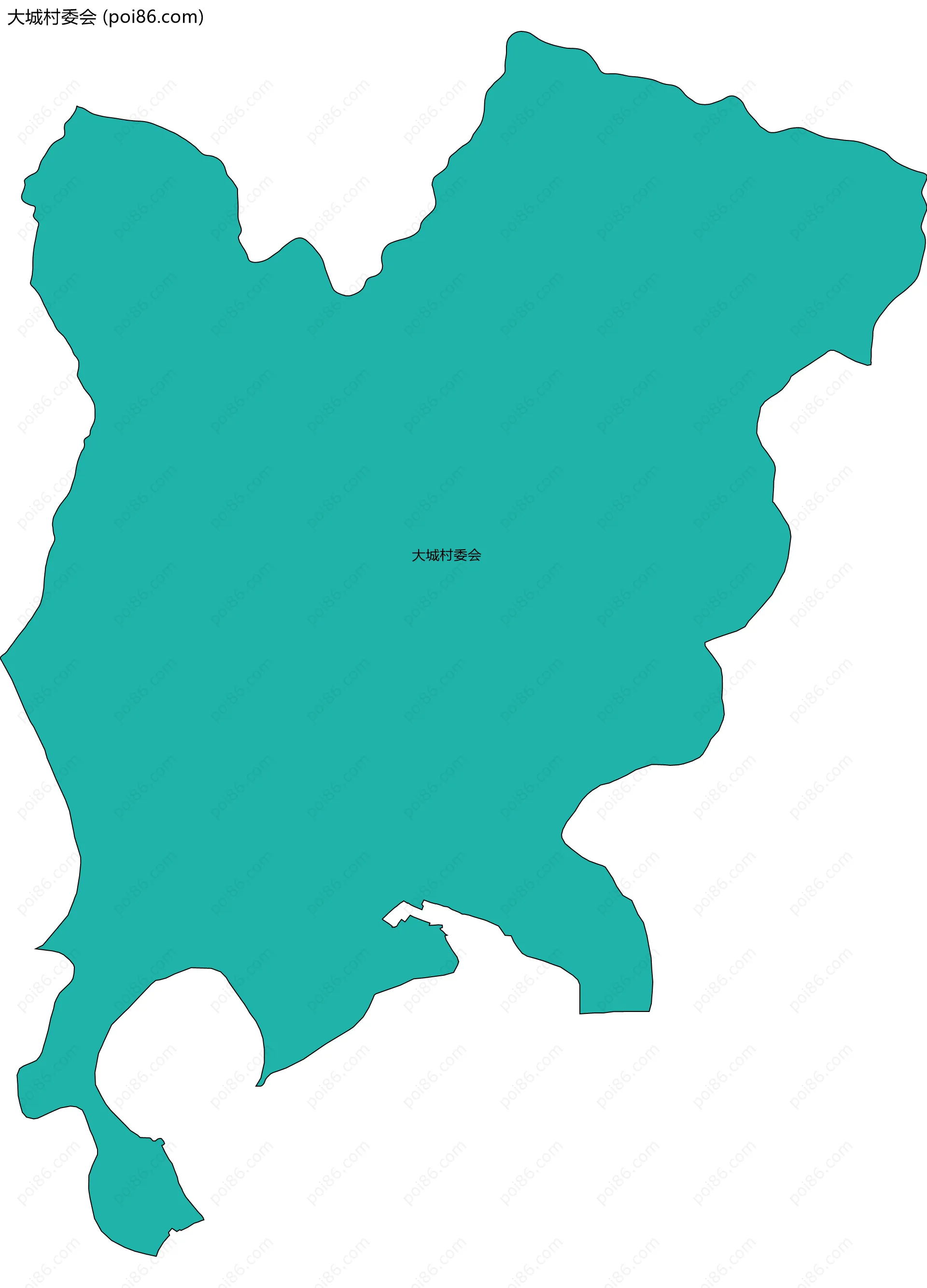 大城村委会边界地图