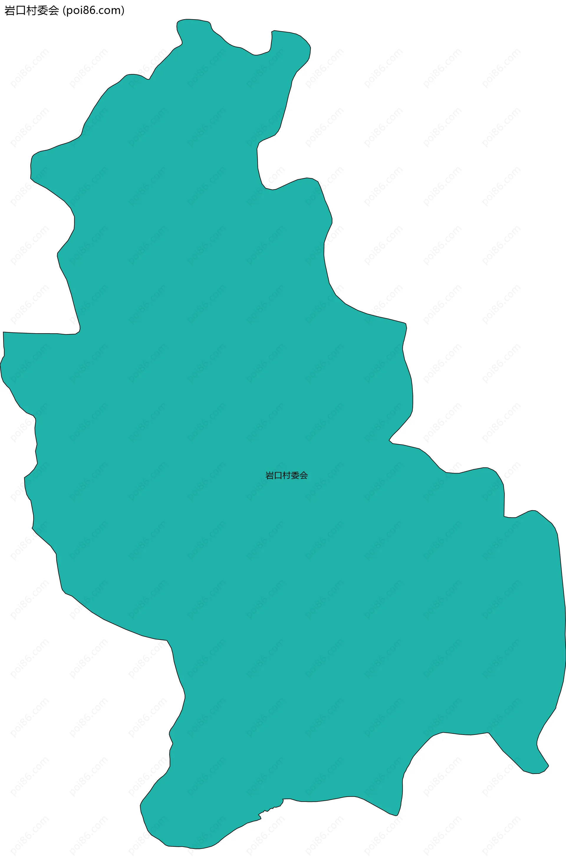 岩口村委会边界地图