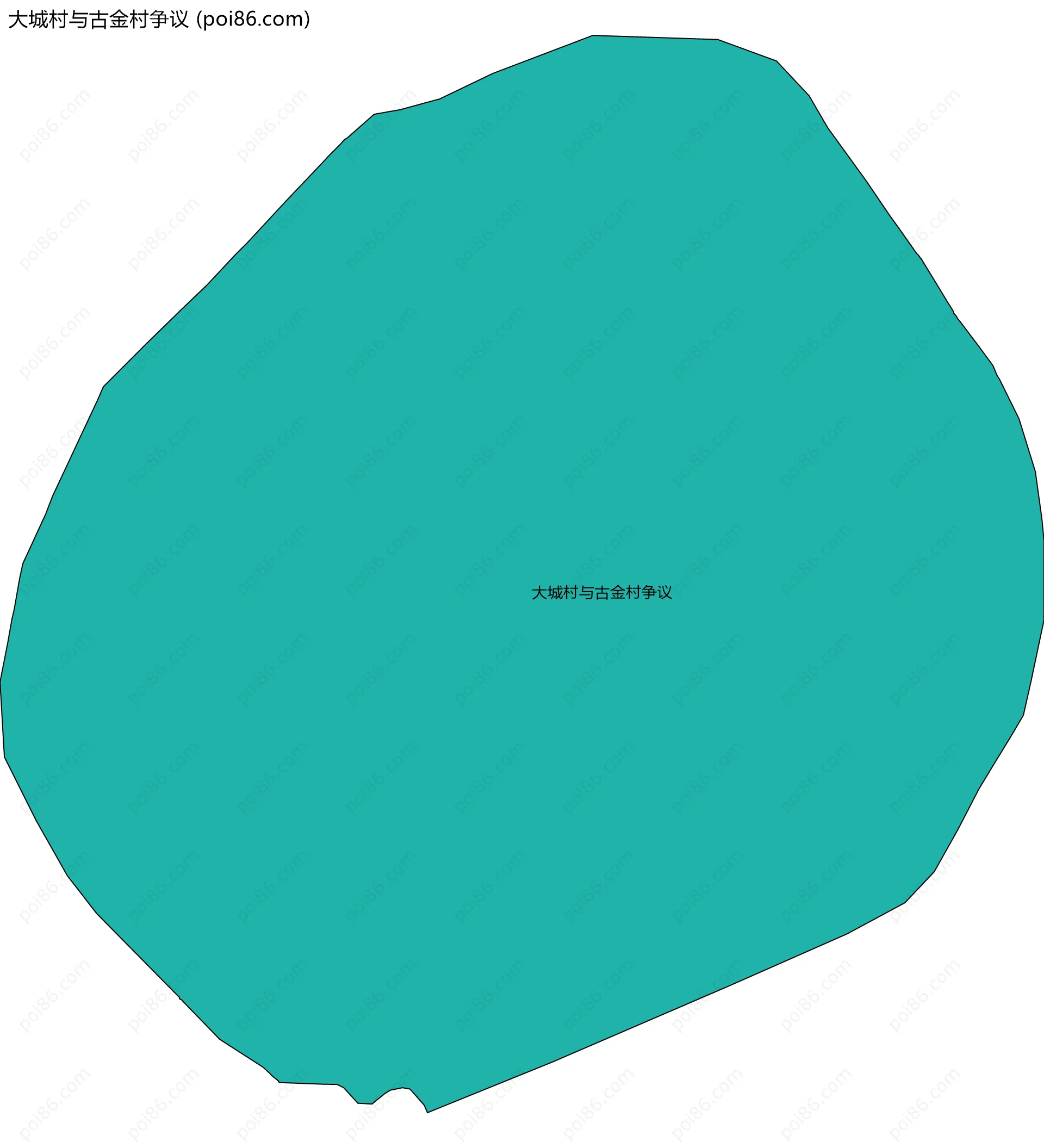 大城村与古金村争议边界地图