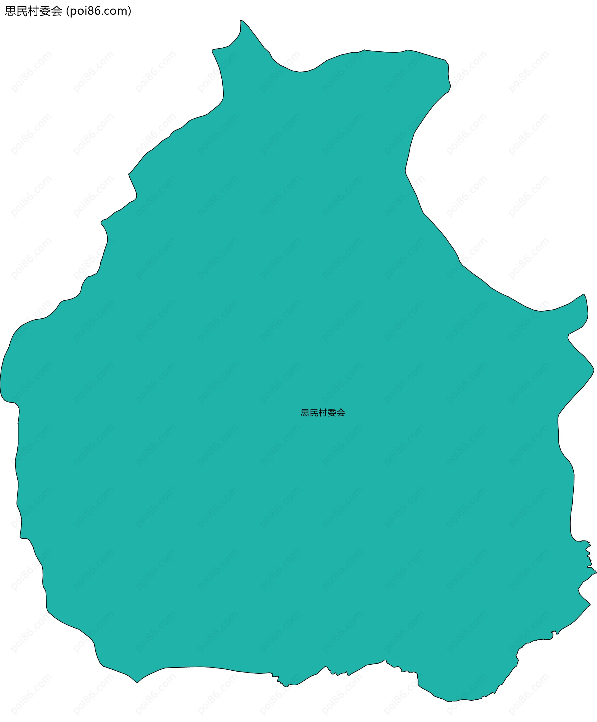 思民村委会边界地图